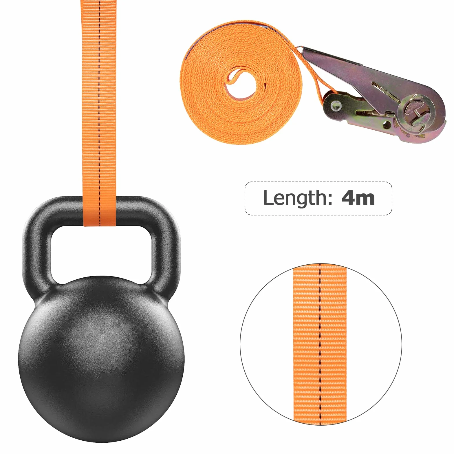 Cinghie di serraggio con cricchetto 4 m robuste ancoraggio trasporto materiali moto biciclette trasloco bagagli campeggio 2 pezzi