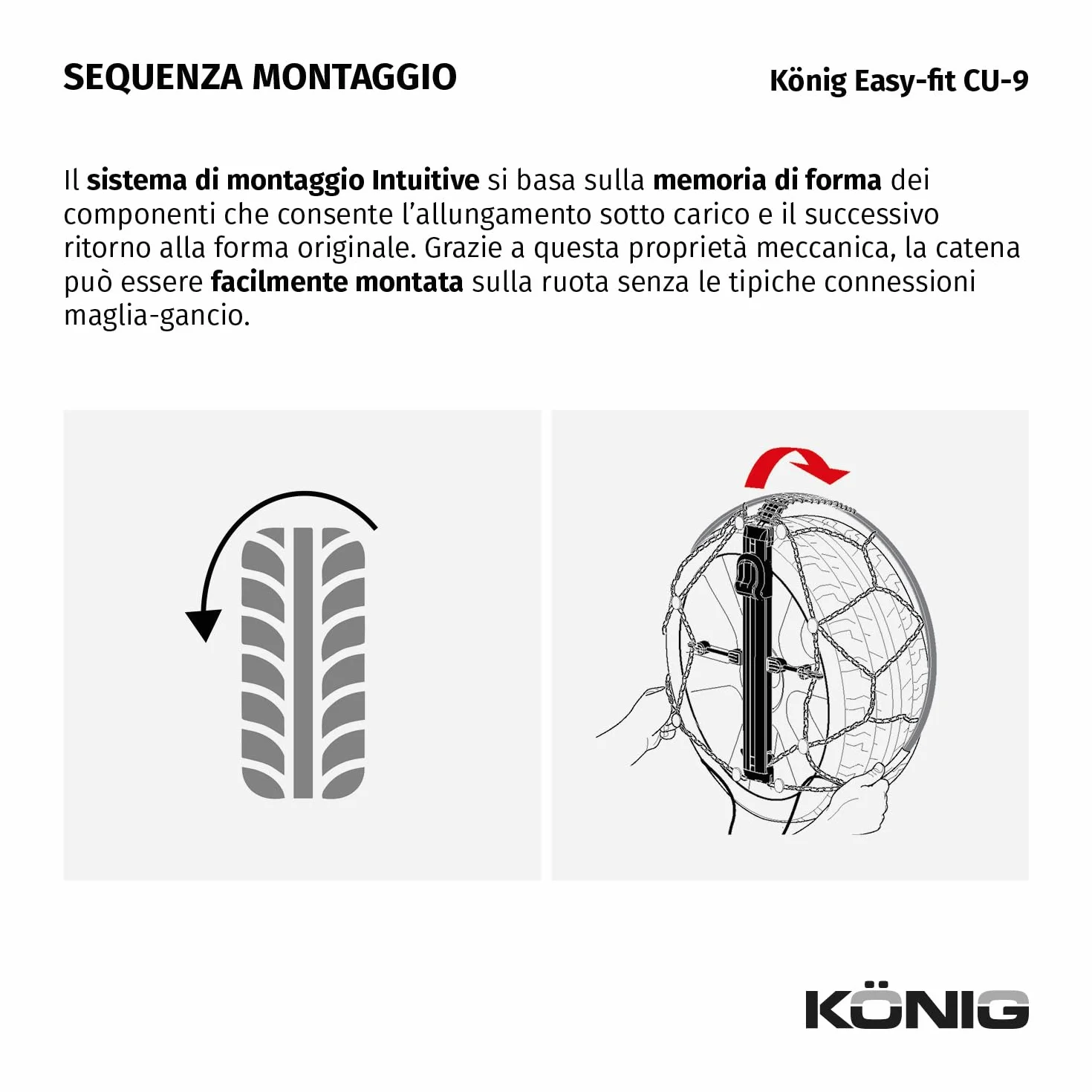 KÖNIG EASY-FIT CU-9 104 Catena da Neve