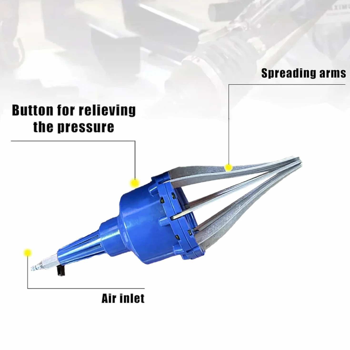 Divaricatore Pneumatico Universale per Cuffie Assali 20-120 mm, Espansore Stivale Giunto Omocinetico per Riparazione Auto (Blu)