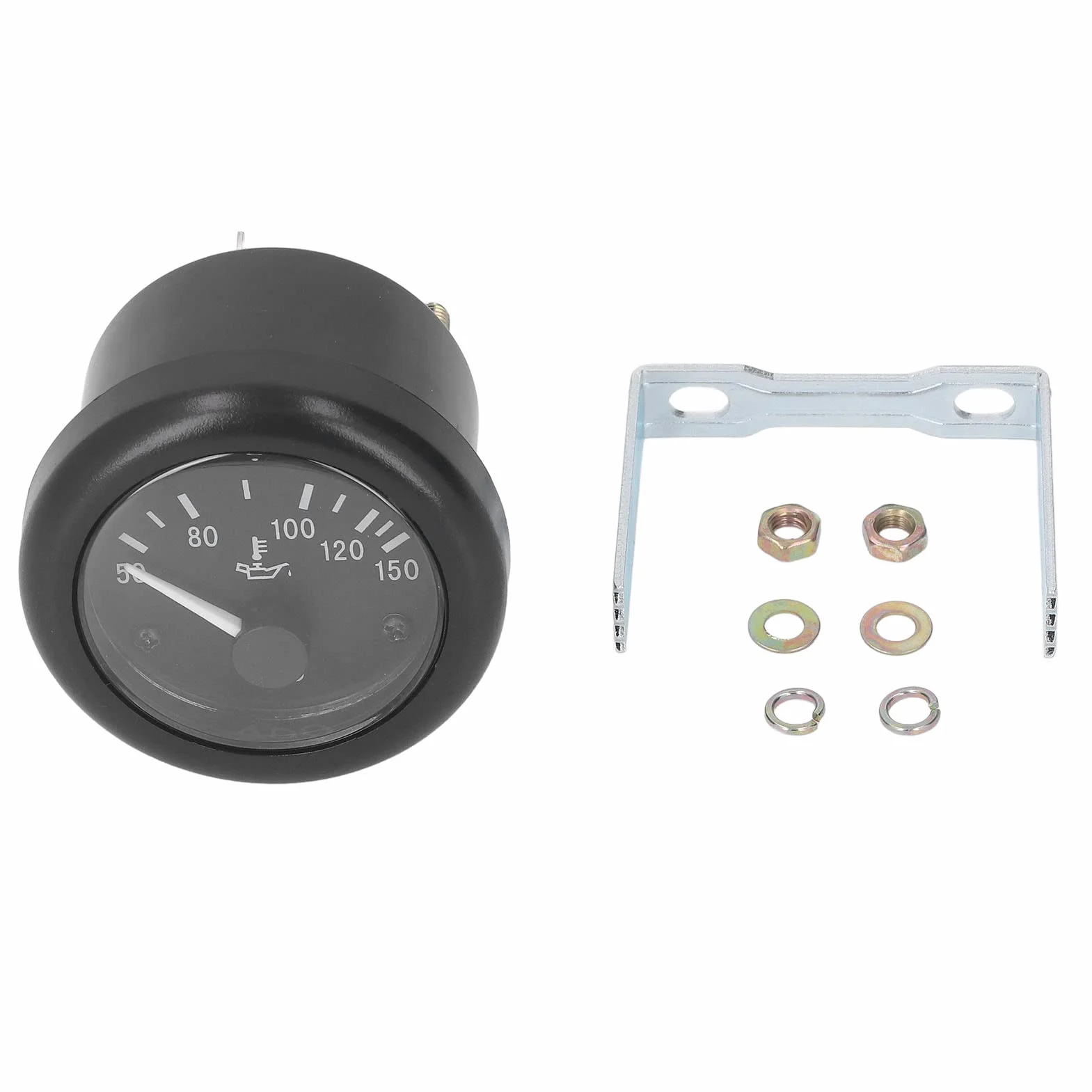 Buachois Indicatore Temperatura Olio 2" 52mm 50‑150 ℃ Intervallo Meccanico Indicatore Temperatura Olio Acqua Auto ABS Termometro Refrigerante Misuratore Temperatura per Camion Auto(DC 12V)