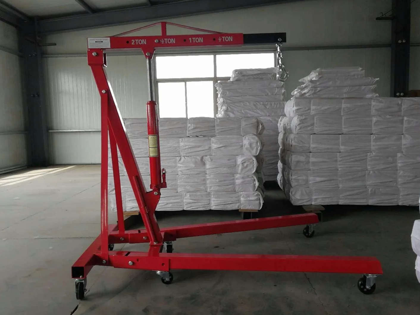 Gru idraulica pieghevole 2000 kg 2T sollevamento motori