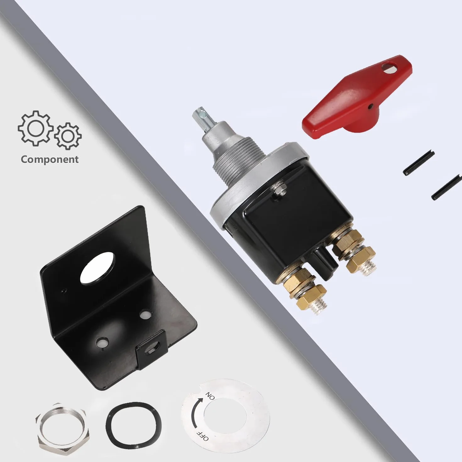 Greluma 1 Pz 300A ad alta corrente 12-36V interruttore di interruzione della batteria con piastra di blocco,sostituire 20247,interruttore di scollegamento della batteria principale impermeabile