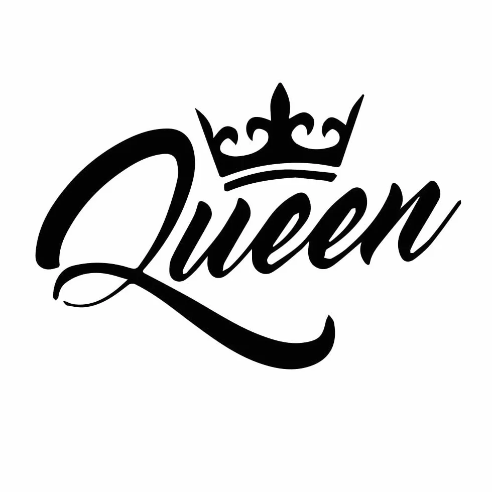 Art Design Queen Adesivo per auto decalcomanie in vinile decorativo auto styling fai da te paraurti lunotto posteriore (colore: A, dimensioni: 30 cm)