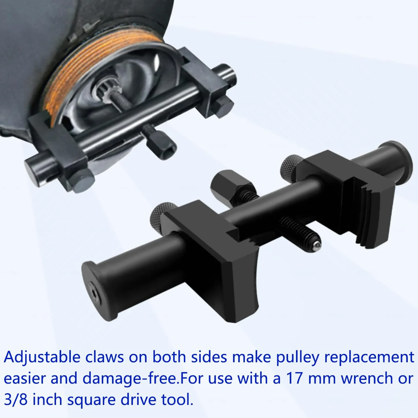 ZKTOOL Estrattore puleggia albero motore, estrattore puleggia azionamento a nervatura, estrattore albero motore regolabile, alternatori, condizionatori, pompe per acqua, 35-160MM