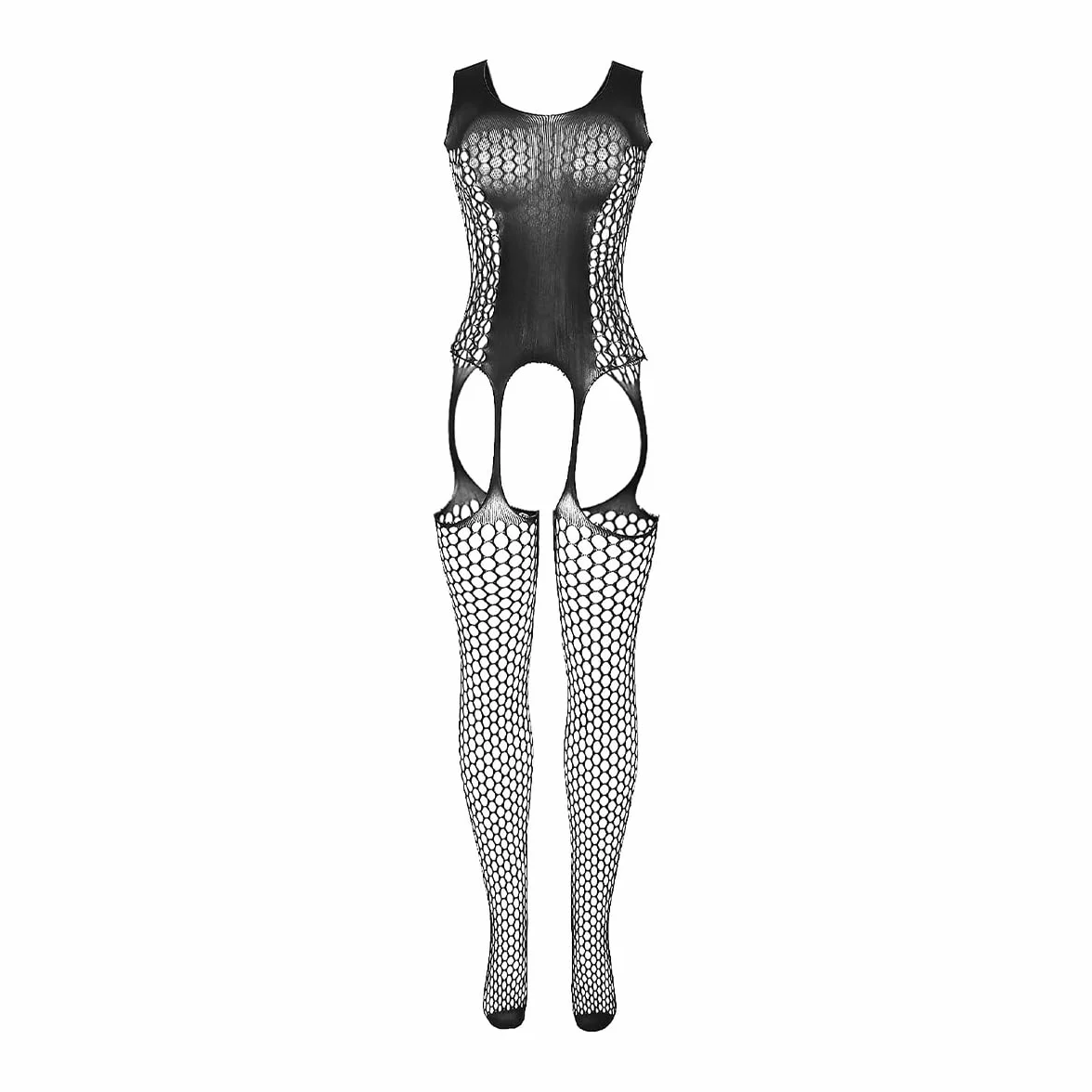 Mankini a rete uomo Alide Intimo body aderente con tasca calze 55-90 kg