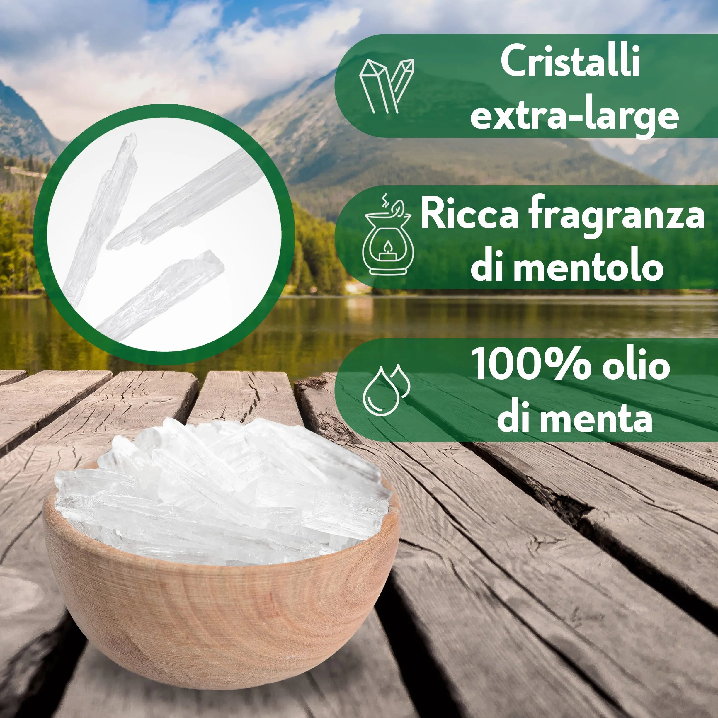CozyNature Cristalli di mentolo per sauna 100 Grammi