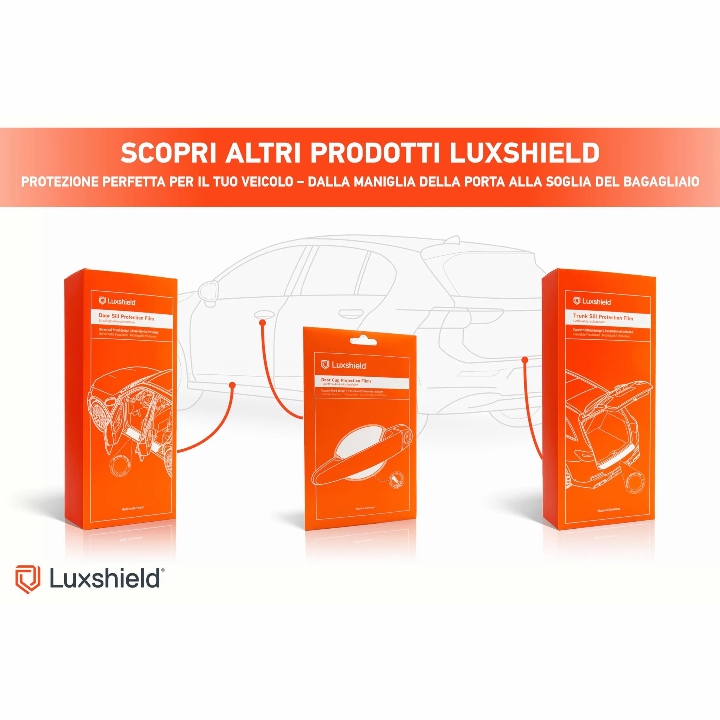 Luxshield Pellicola Protettiva per Bordo di Carico Honda Jazz 4 IV 2020-2026 Carbonio Nero