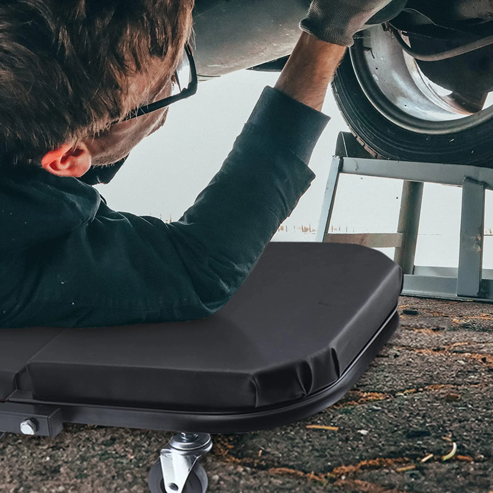 BOOMSTART Carrello Strisciante Pieghevole 2 in 1 101,6cm 150kg per Auto Meccanici