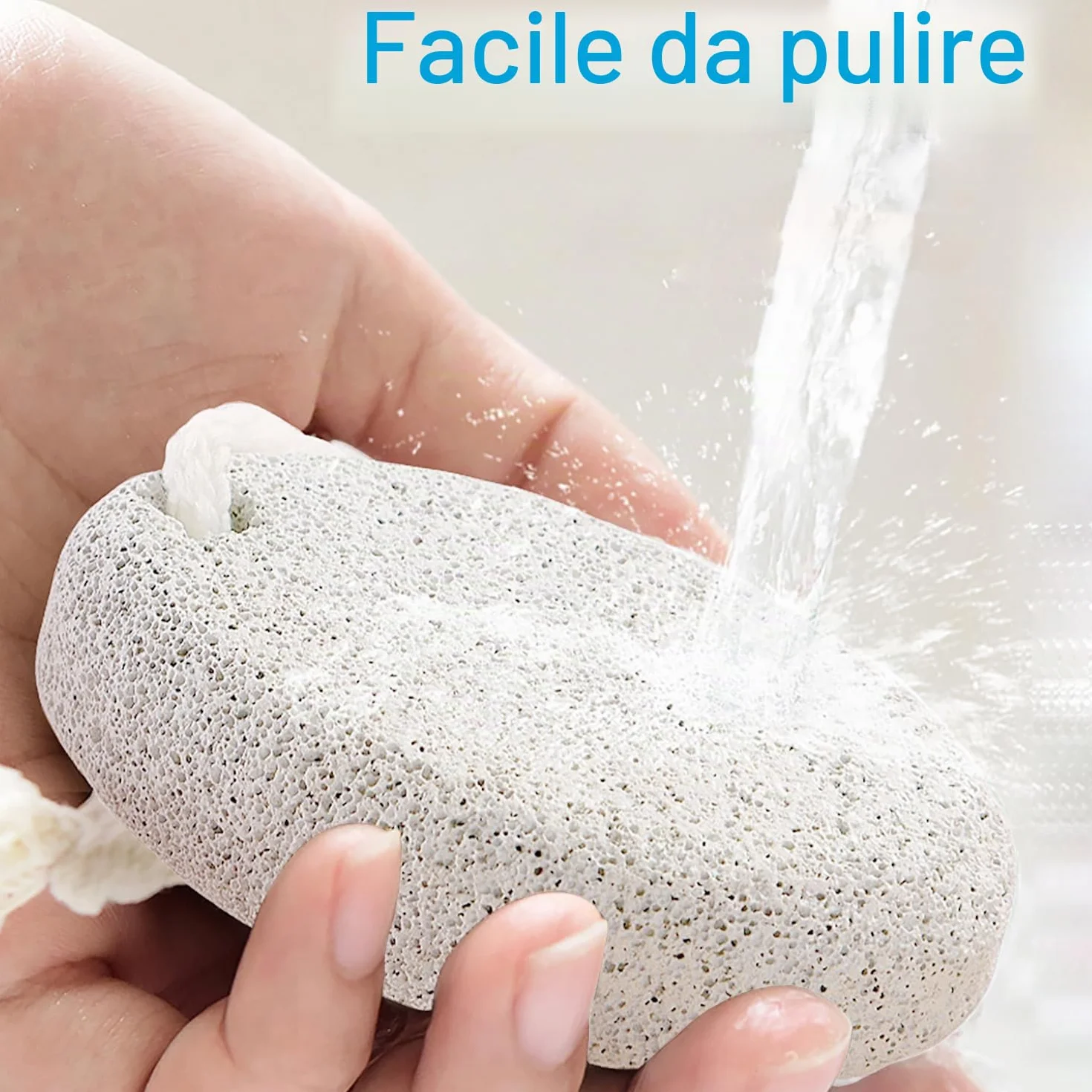 Pietra Pomice Naturale per Piedi e Mani, Lava Pedicure Tools Rimozione Callo Pelle Dura