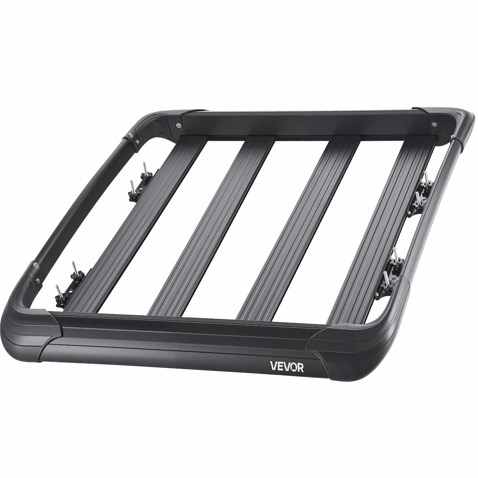 VEVOR Portapacchi da Tetto, Portabagagli Durevole da Tetto per Auto con Capacità 68 kg, Recinzione, Acciaio Legato Antiruggine, Carenatura Antivento, per Auto SUV 1216 x 1020 x 142 mm