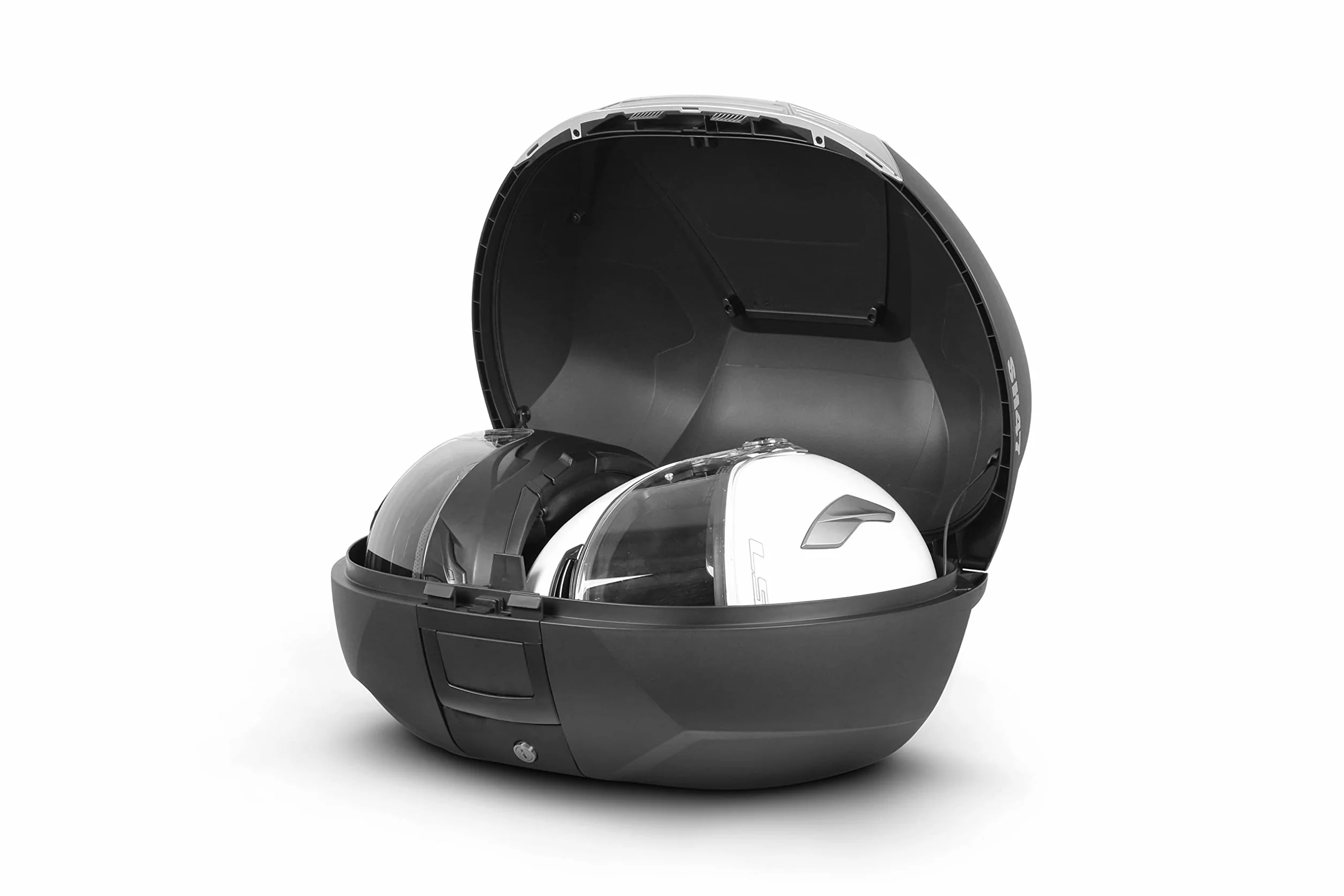 Generico CASE SH47 BAULETTO SH 47 TOP CASE 47 LT SCOOTER MOTO CON SCHIENALINO E PIASTRA UNIVERSALE compatibile con SHAD supporti e piastre