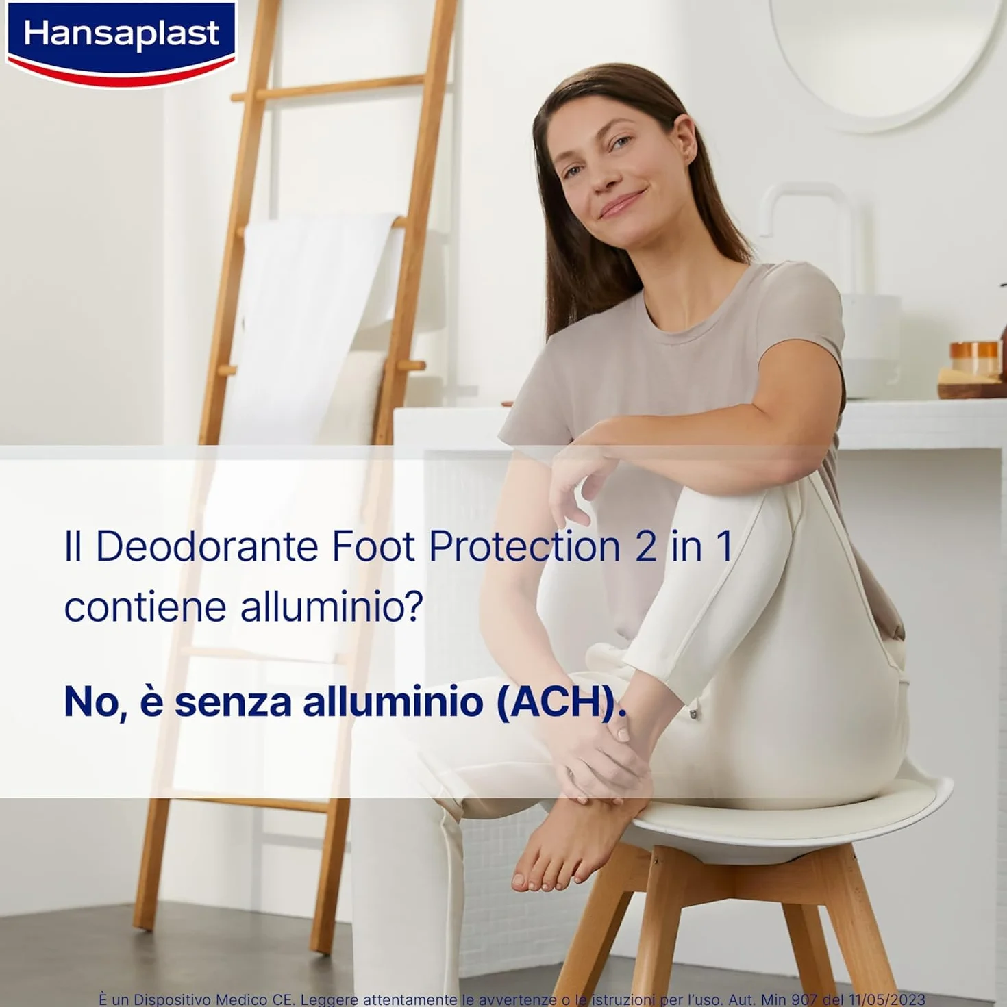 Hansaplast Deodorante Spray Foot Protection 2 in 1, Deodorante Piedi con Octenidina 150 ml