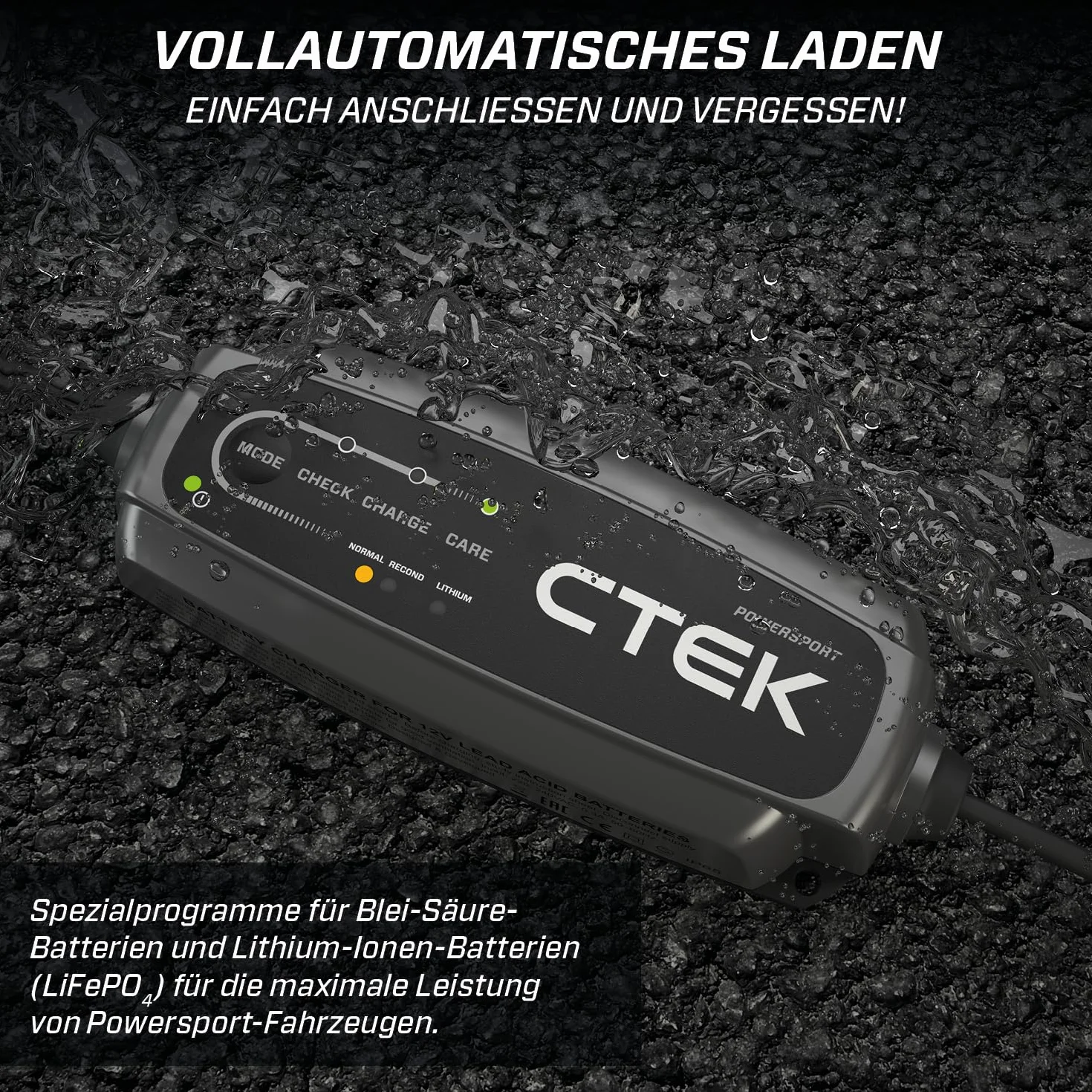 CTEK Caricabatterie per Auto Camion Moto 5Ah Protezione Cortocircuito 40-310