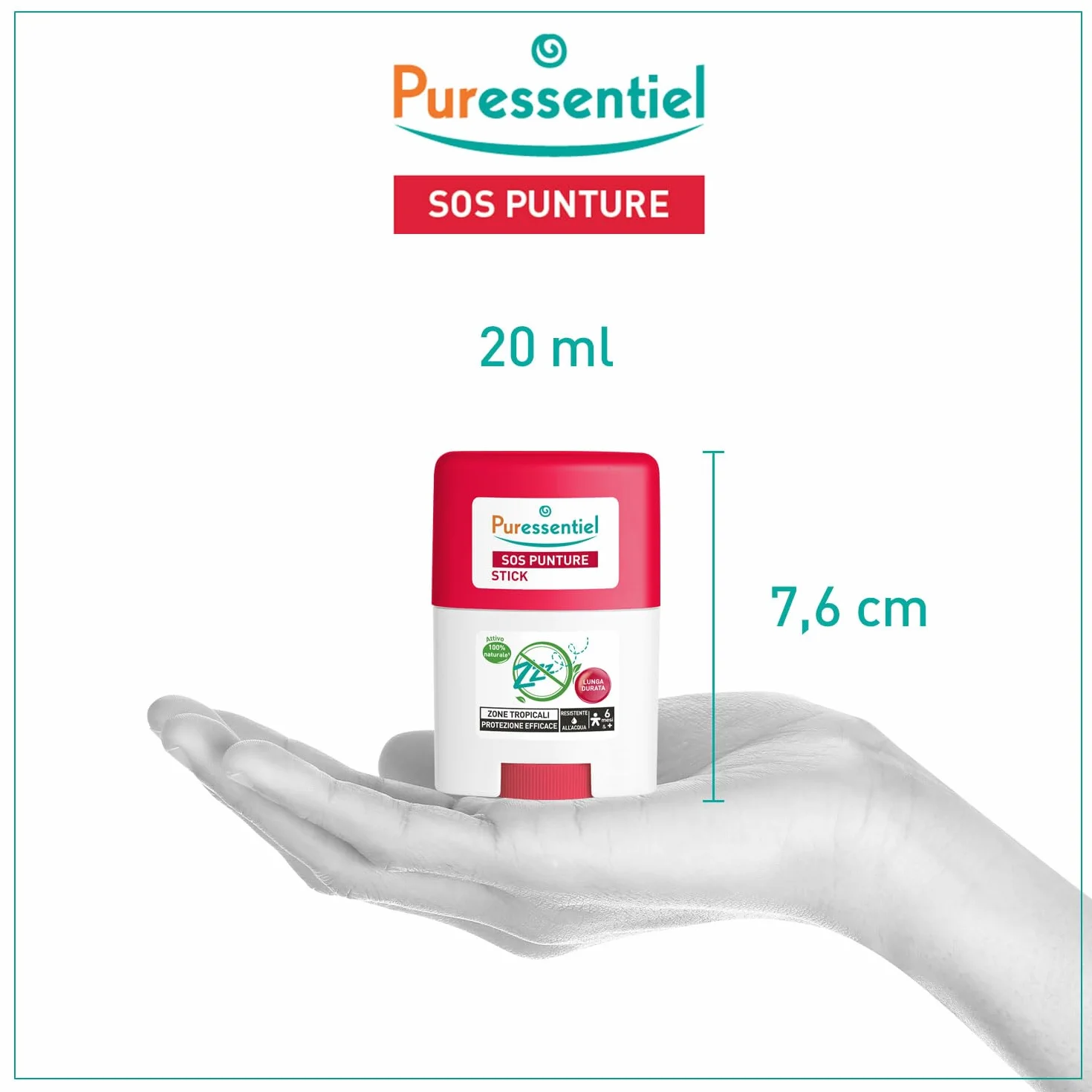 Puressentiel Stick SOS PUNTURE Zone Tropicali Waterproof Corpo e Viso 20 ml