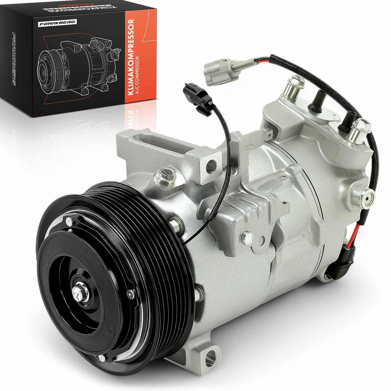 Frankberg Compressore dell'aria condizionata Compatibile con Qashqai II Scénic III Kadjar 1K0820808G