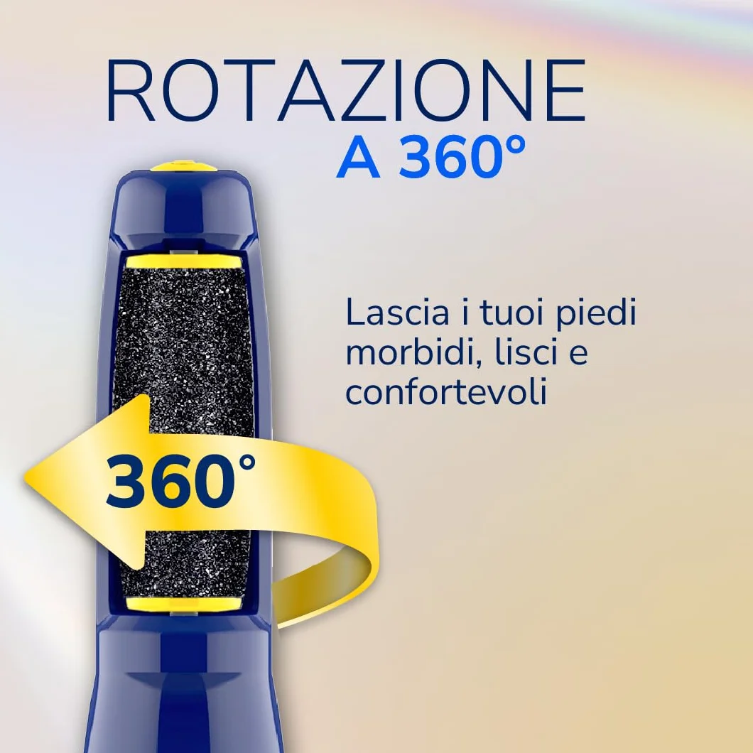Dr. Scholl’s Lima Piedi Elettrica Rimuovi Calli - Pedicure Professionale, Rimuove Pelle Dura, Batterie AAA Incluse