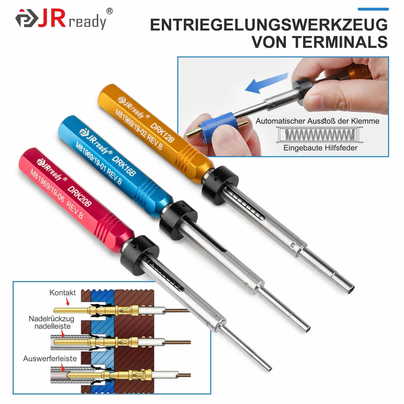 JRready ST5142 Zestaw 6-częściowy do montażu i demontażu styków M81969