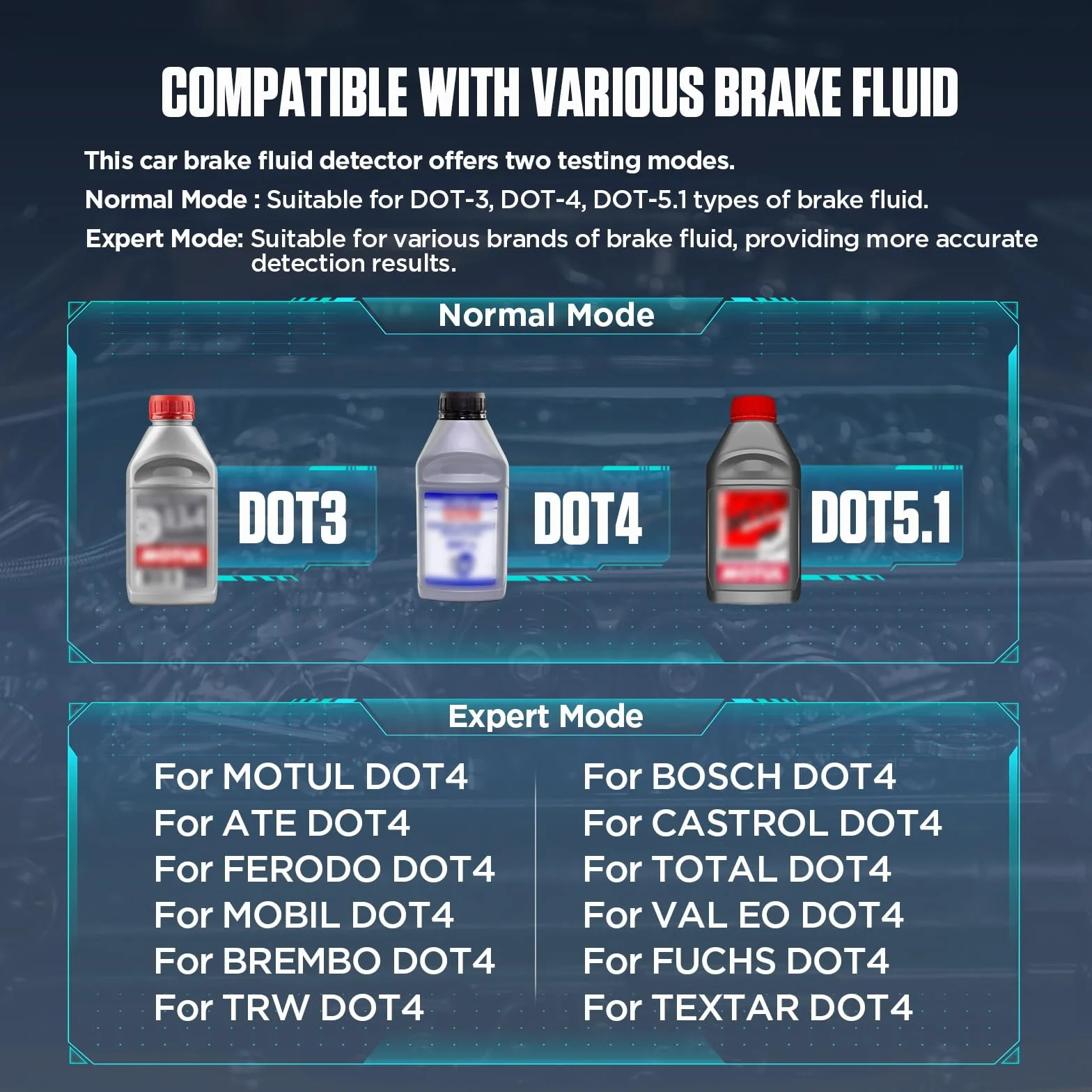 Tester Liquido Freni Alta Precisione per Auto DOT3 DOT4 DOT5.1