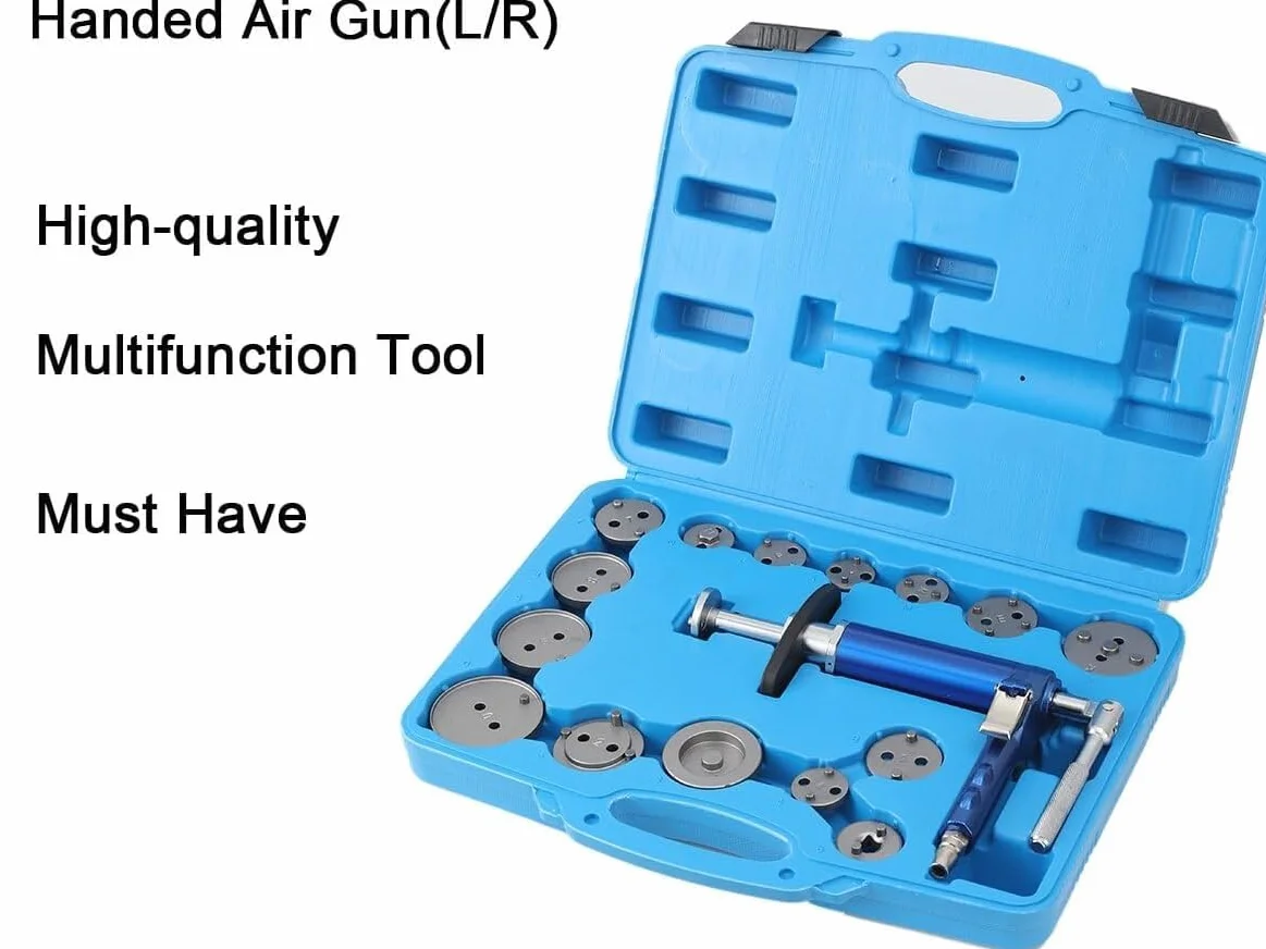 Arretratore Pistoncini Freni 16 Pezzi Kit Set Smontaggio Ripristino Pinza Freno Disco