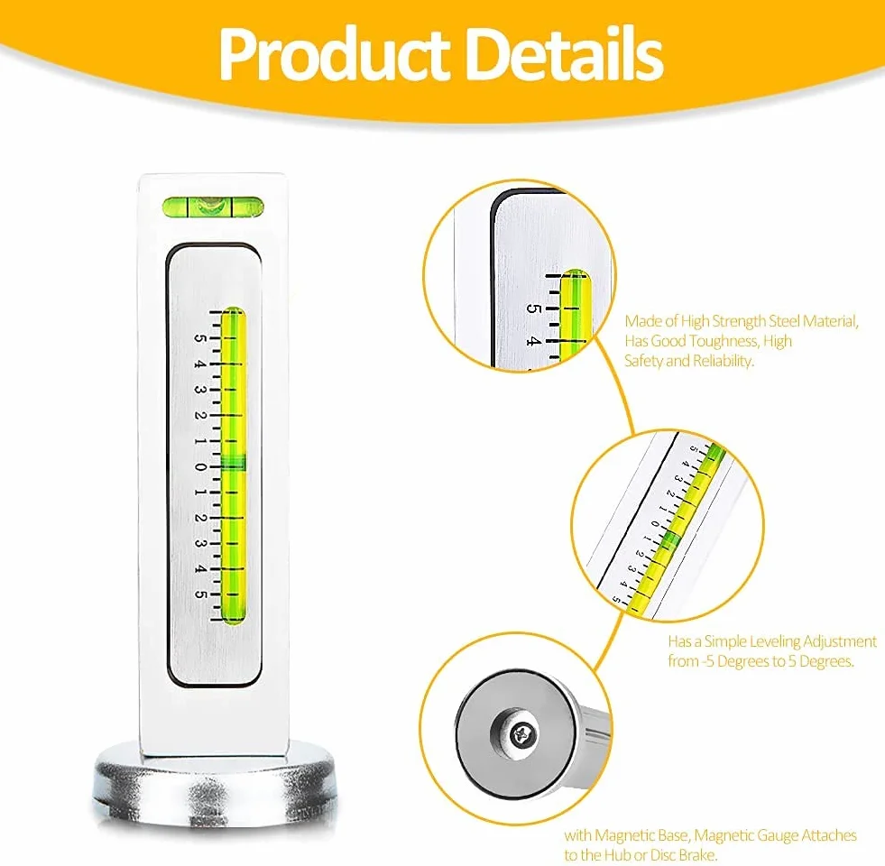 Elerose Feeler Gauge Magnetometro Universale Regolabile Auto Allineamento Ruota