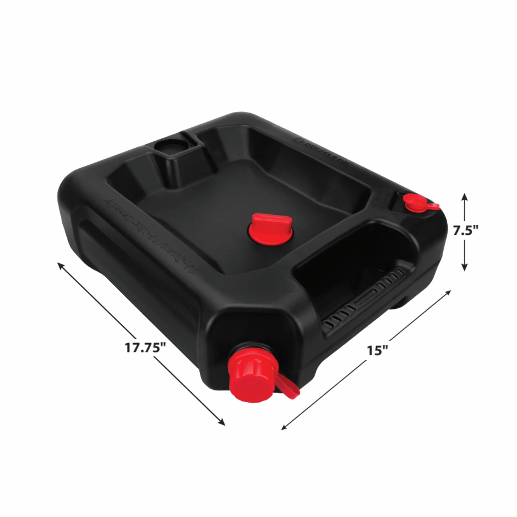 PERFORMANCE TOOL W4076 Contenitore di Scarico dell'olio da 16 Litri, pozzo di Scarico Profondo, Maniglie Integrate, guarnizioni in Gomma di Tenuta, Nero