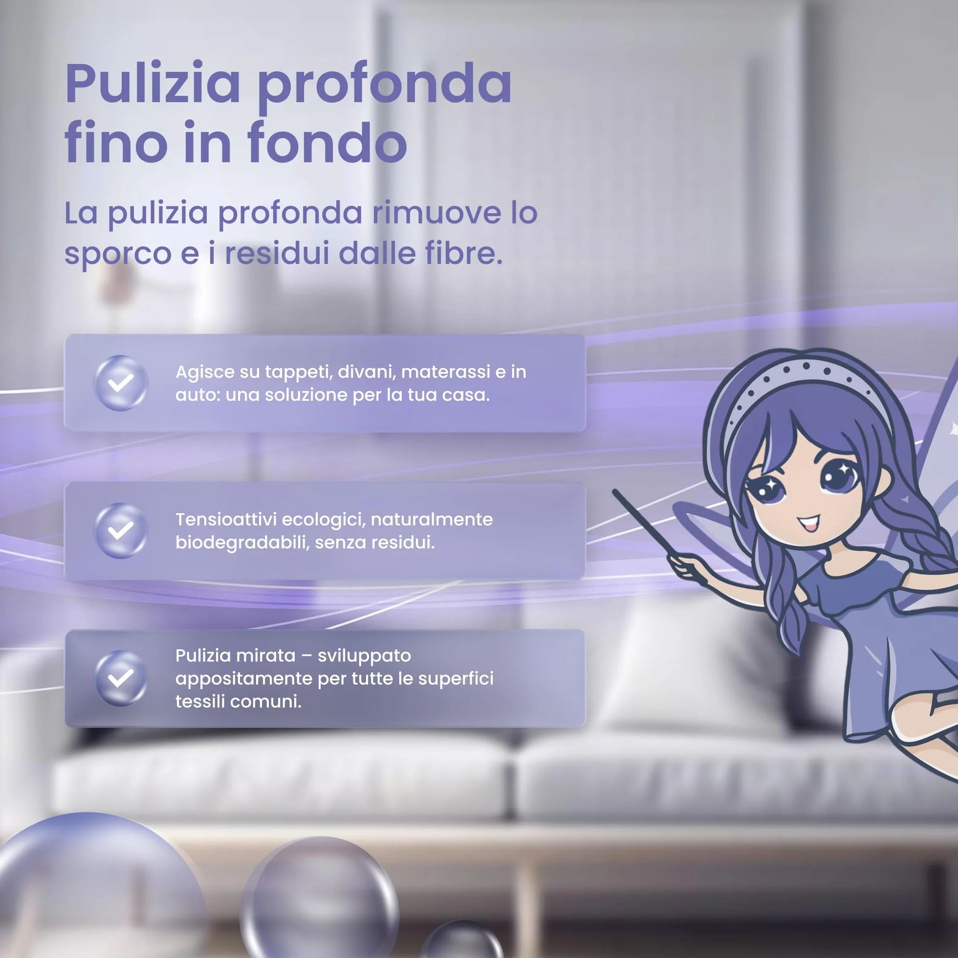 MRS. SHINY® Detergente Concentrato per Tappeti 750ML - Detersivo Lavatappeti - Senza APEO e Fosfati