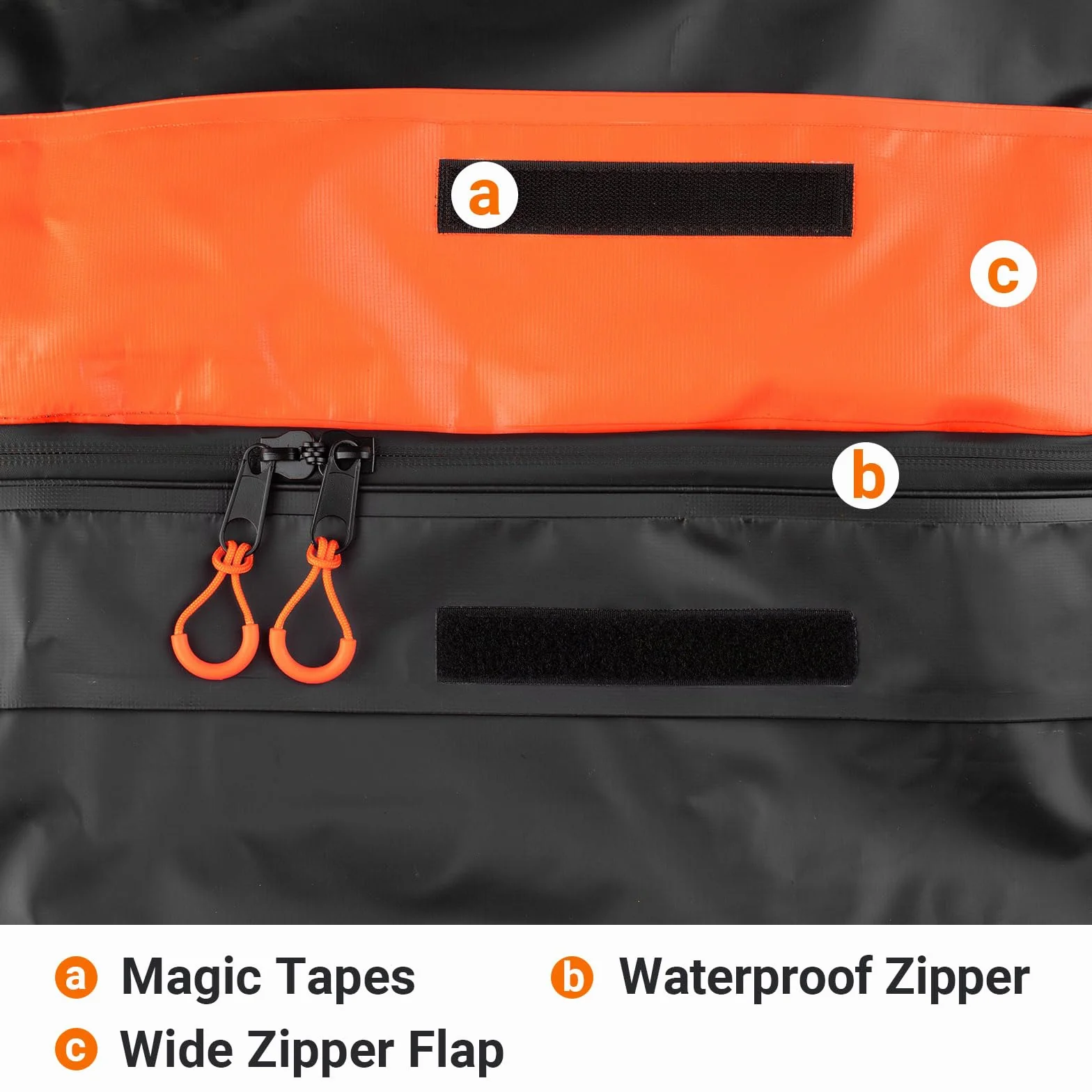 Favoto Borsa da Tetto Auto Impermeabile 425L Pieghevole Portapacchi con Tappetino Antiscivolo Arancione