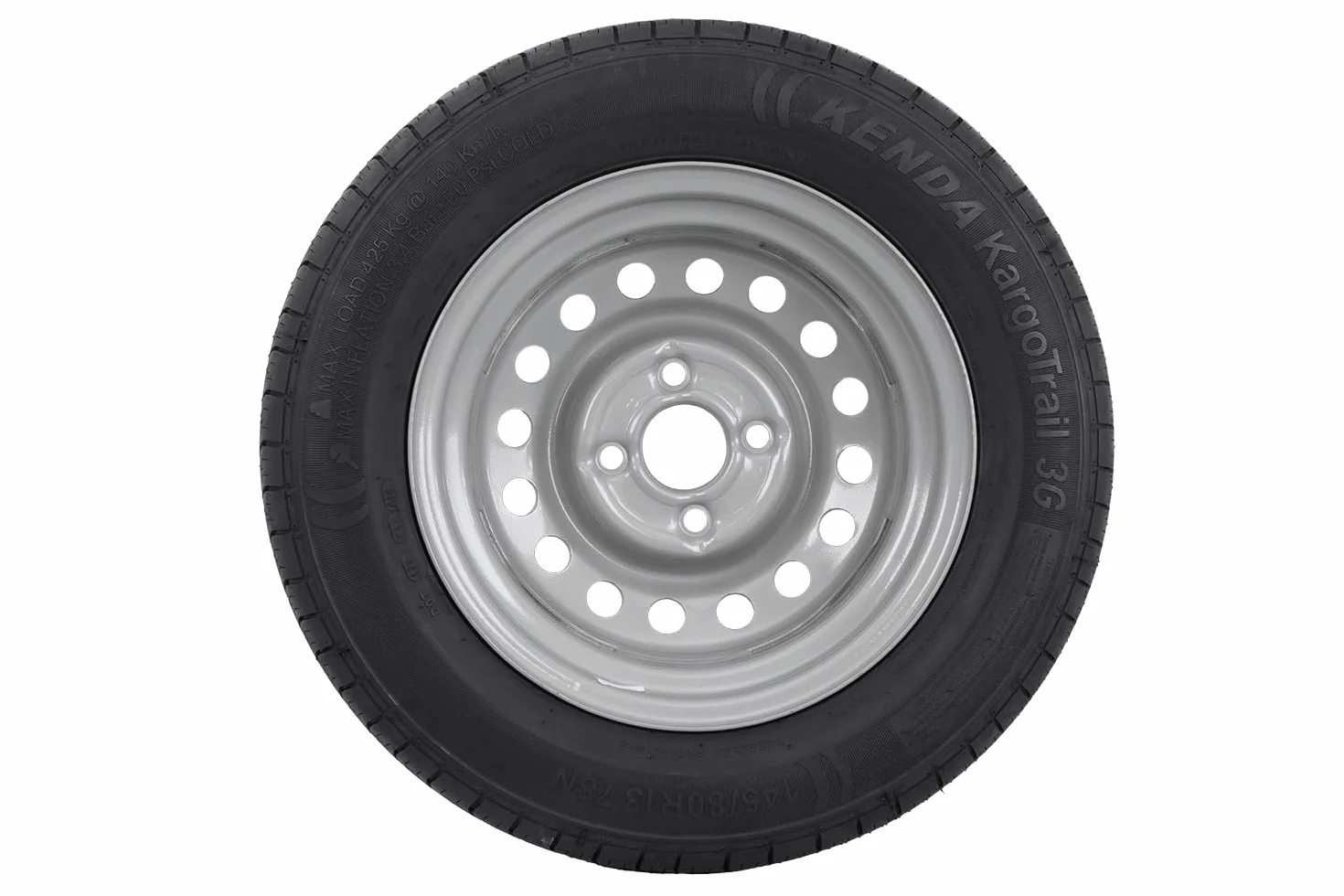Kenda - Ruota completa per rimorchio, 13 pollici, 145/80, 4 x 100 cm