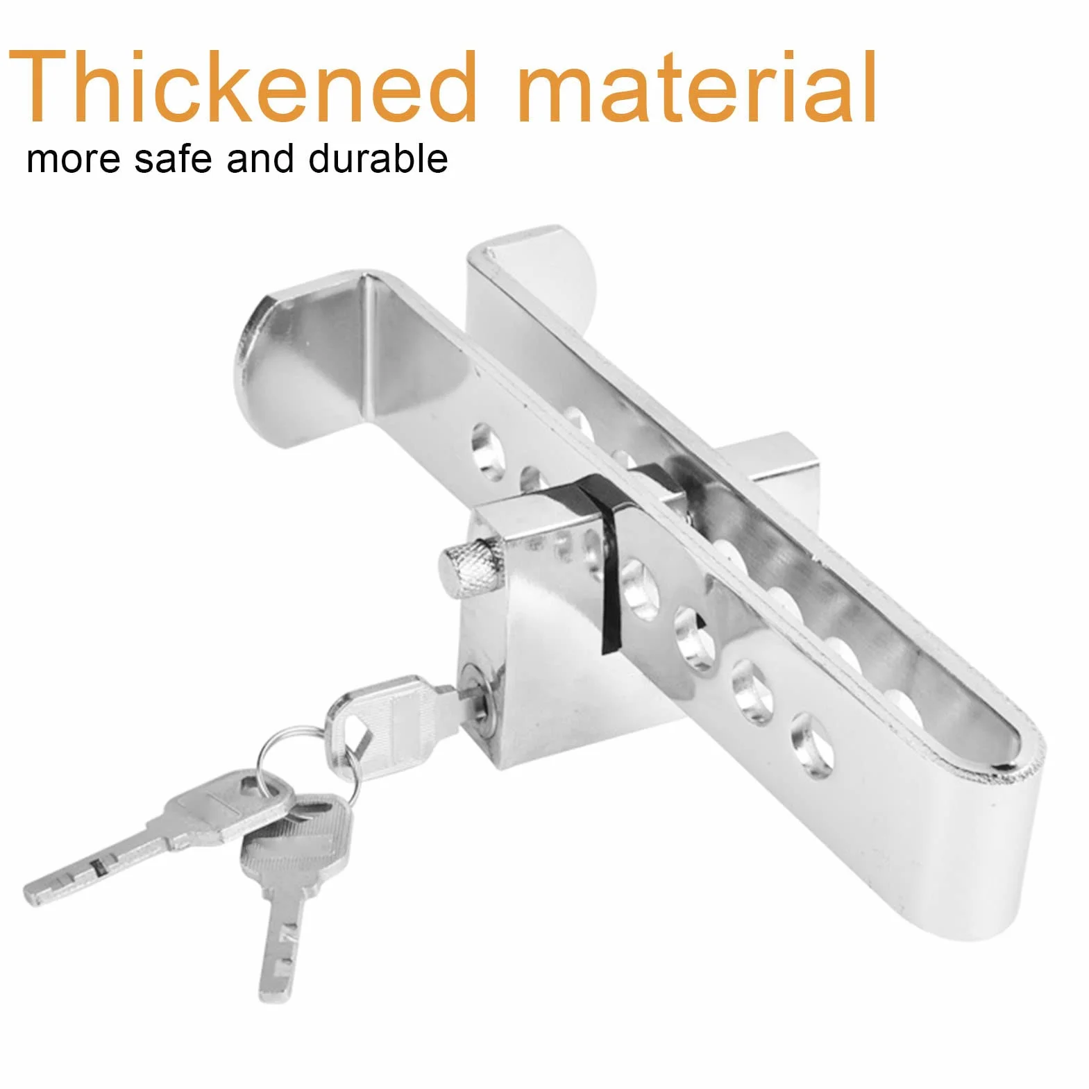Aramox Blocco Frizione Auto 7 Fori Pedale Freno Acciaio Inossidabile Antifurto