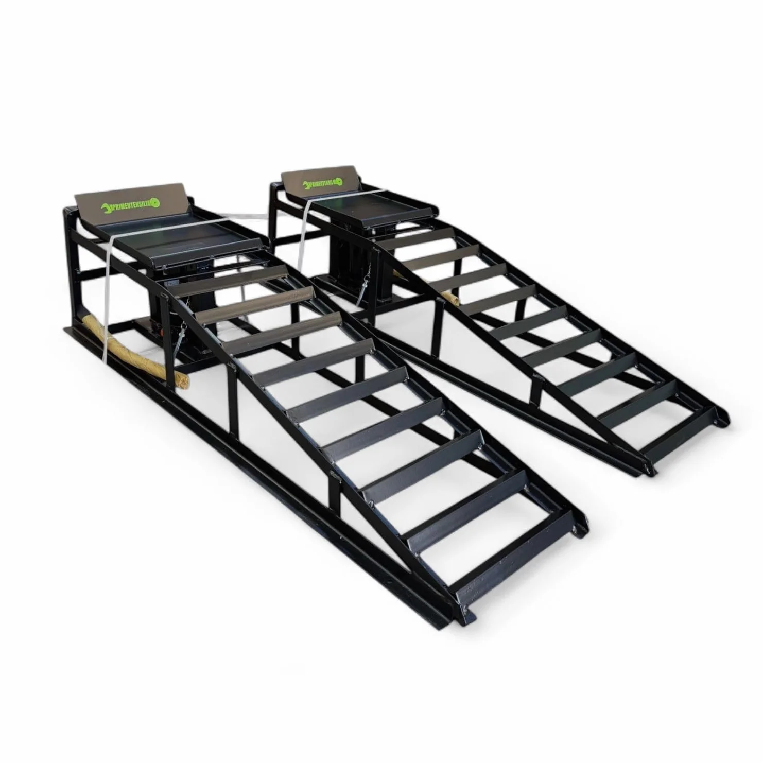 Rampe Sollevamento Auto con Martinetto Idraulico 2T, Set da 2T (Nero, 115.0 X 32.5 X 27.0 Centimetri)
