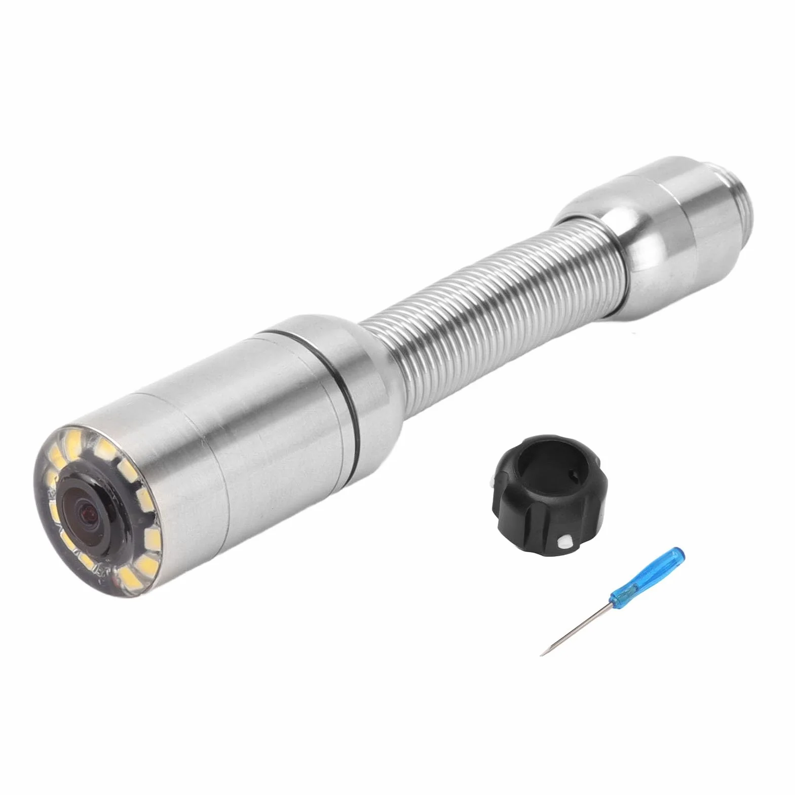 Endoscopio Professionale 23mm Testa Telecamera Ispezione Fognature Acciaio Inossidabile IP68 12 LED