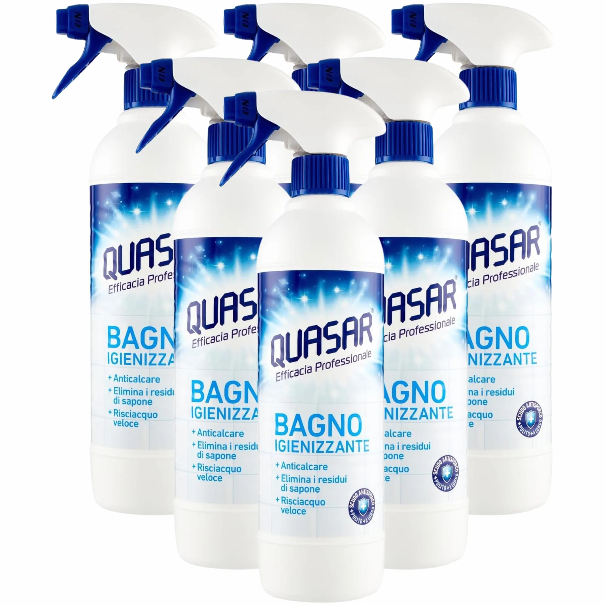 Quasar Detergente BAGNO Igienizzante Spray Anticalcare 580ml (6 Spray)
