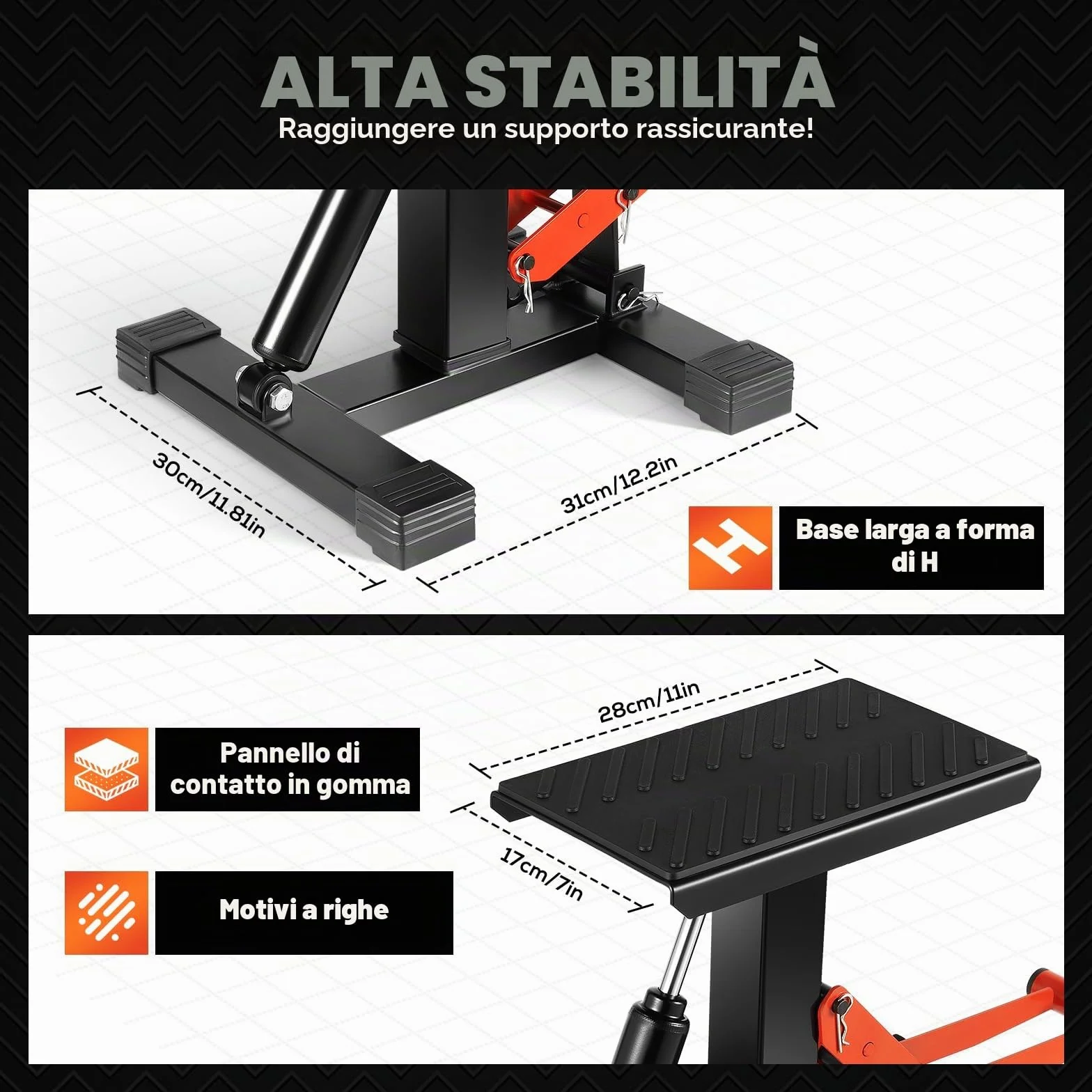 Cavalletto idraulico per moto, ponte sollevatore professionale per moto, supporto per moto, cavalletto universale per moto, portata massima 400 kg