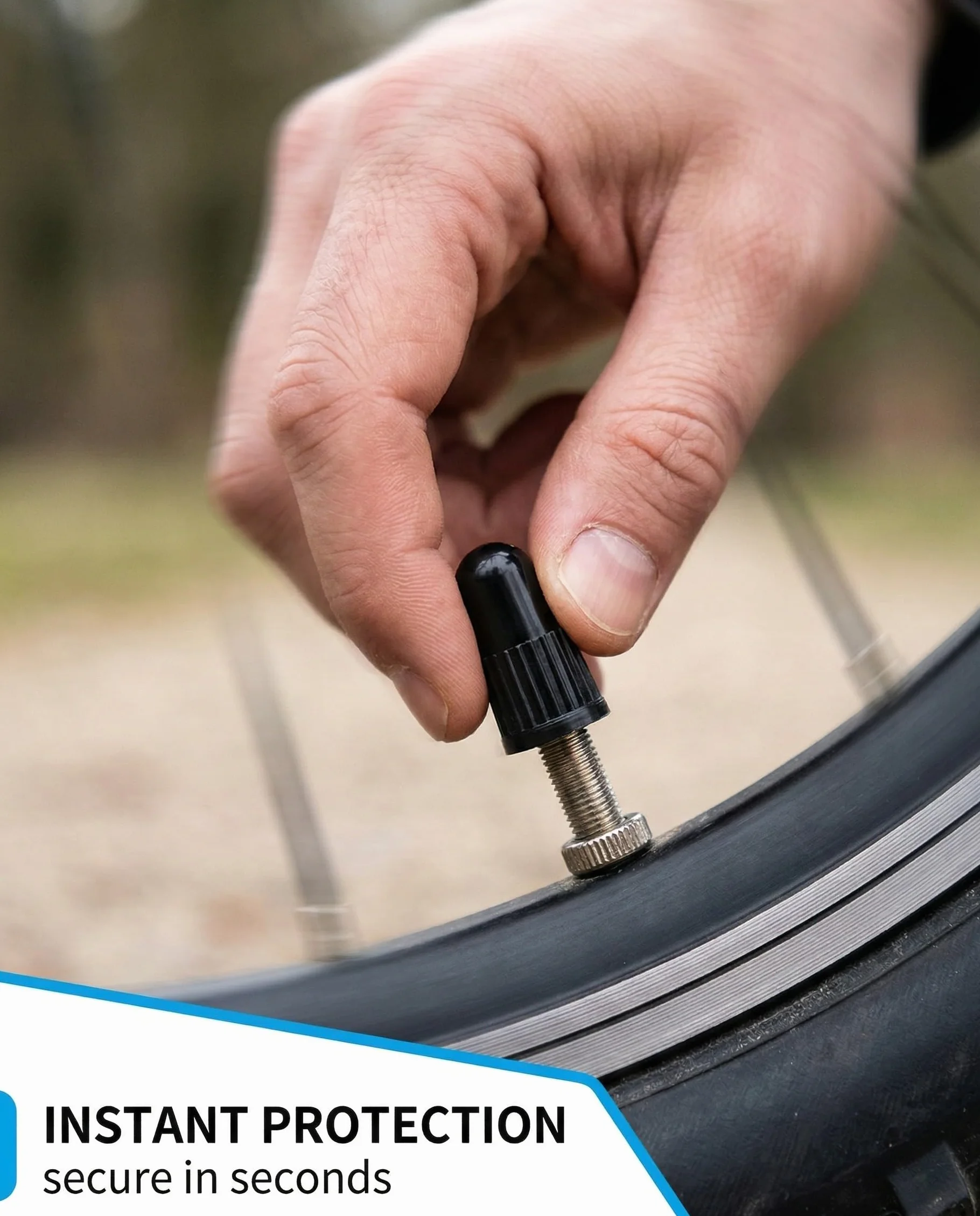 Tappi per Valvole, 20 pezzi in plastica rigida, pneumatici con Dunlop o Presta, adattatore, copertura camera d'aria, per Bicicletta Francese, Mountain Bici, corsa su strada (Nero)