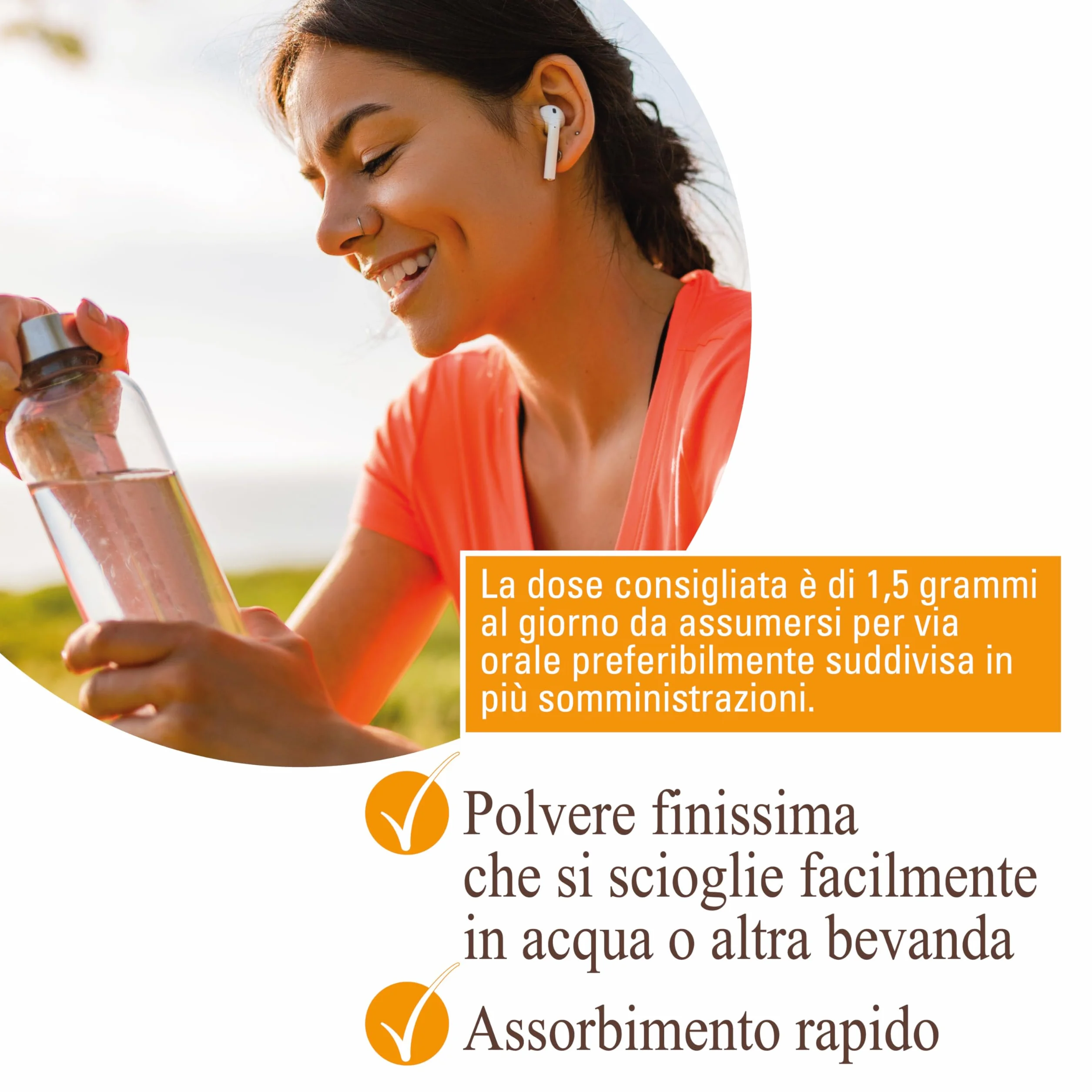 MSM Santè Metilsulfonilmetano Puro 99,9% 500 g Polvere Supporto Articolazioni Ossa Unghie Muscoli Capelli