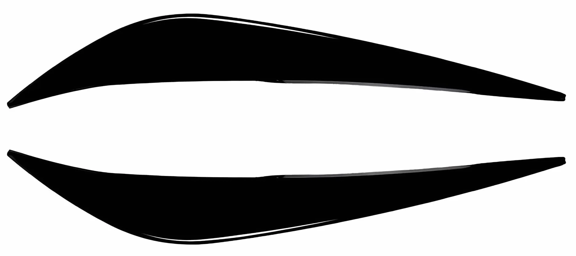 Copertura Fari Sopracciglia Palpebra BMW Serie 1 F40 2019-2024 Nero Lucido
