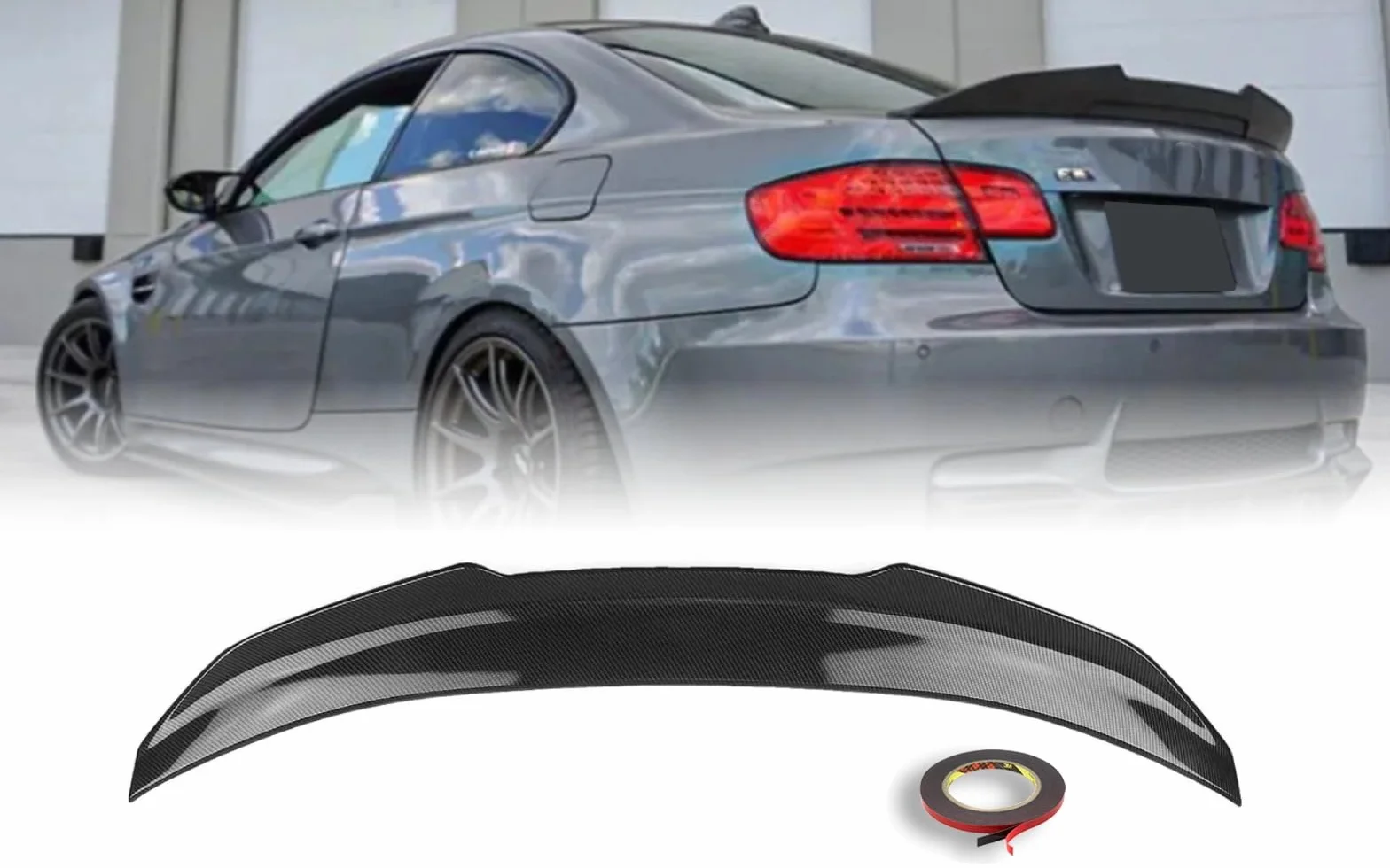 MpTuned BMW E92 Spoiler posteriore PSM stile carbonio per serie 3 2007-2013 Coupe 318i 320i 330i 340i m340i 318d 320d 330d 340d