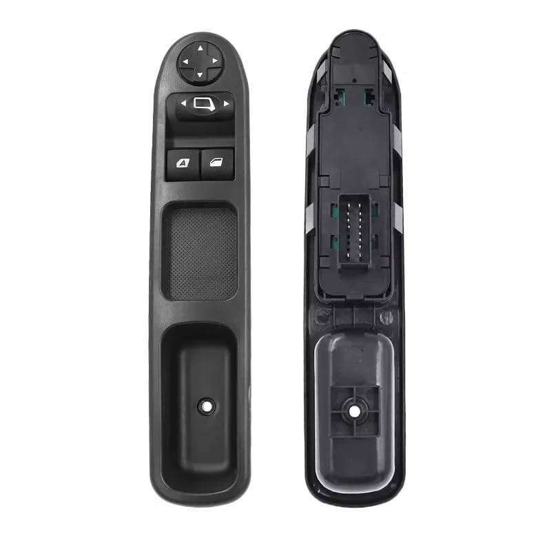 2 pezzi Interruttore alzacristalli elettrico per auto, pulsante alzacristalli lato passeggero e conducente, Peugeot 207, C3 Picasso 2009 - ... Codice articolo 6554QC 6490HQ