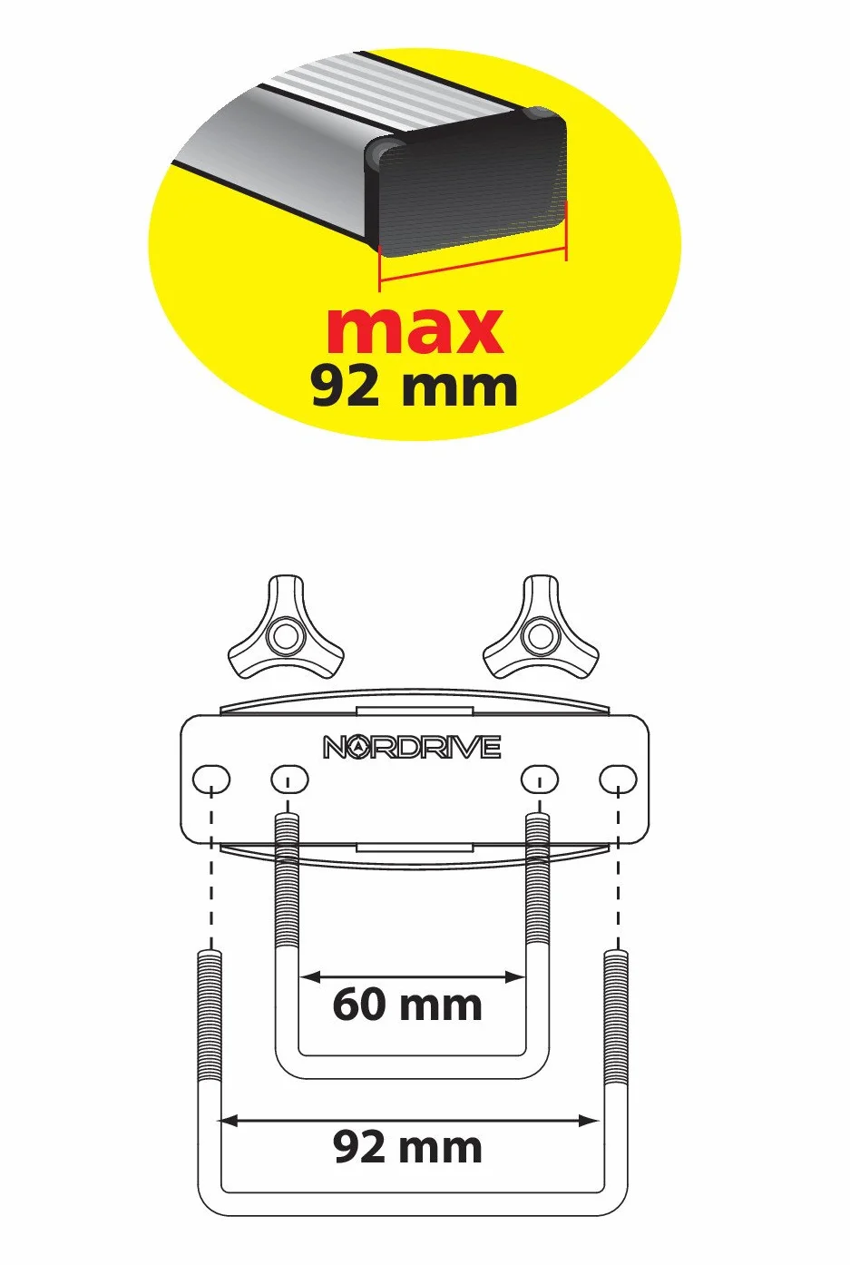 Lampa N60000K Kit Montaggio per Box Tetto Nordrive