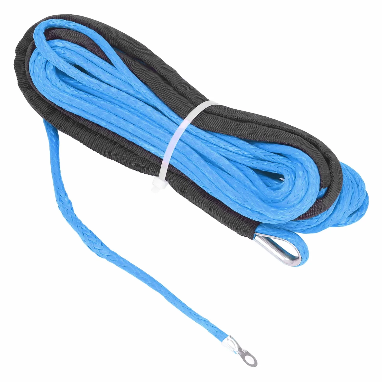 Corda d'Argano Sintetico 4.8mm x 15m 5500 Libbre di Rottura per Trailer ATV UTV (BLU)