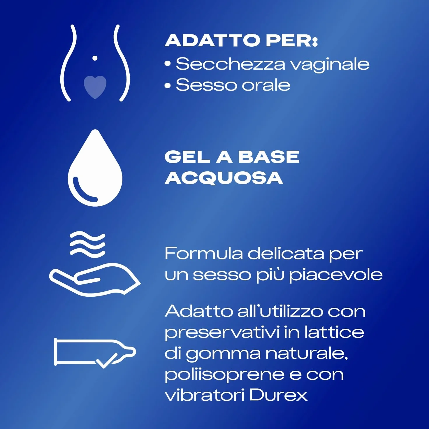 Durex Gel Feel Lubrificante Intimo a Base d’Acqua, 50 ml