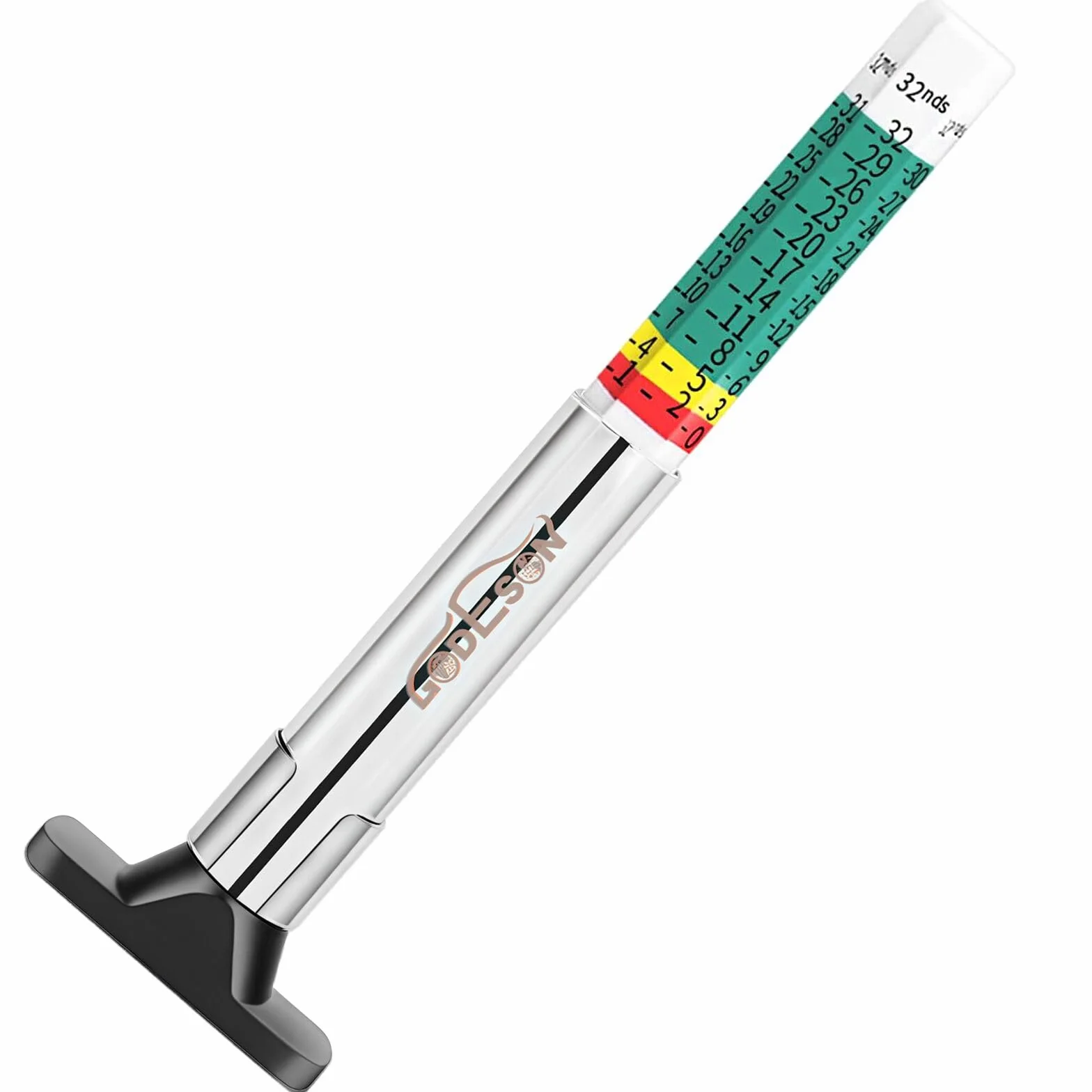 GODESON Misuratore Battistrada Pneumatici Calibro 25 mm 32 Pollice Codice Colore 6 Lati per Auto Moto Motocicletta