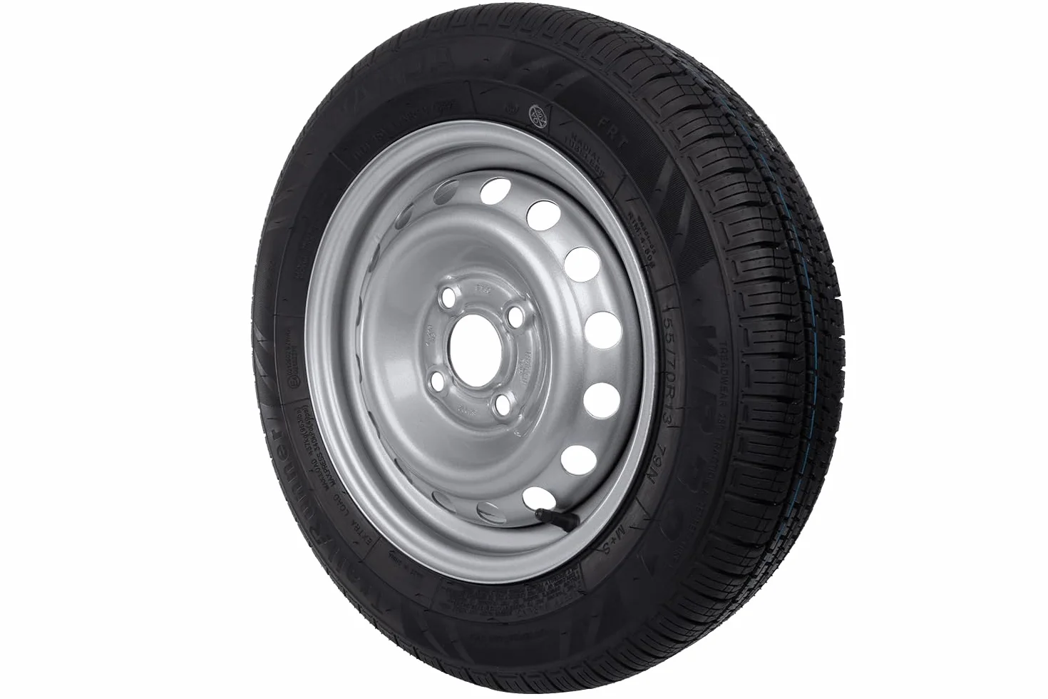 UNITRAILER Ruota per rimorchio rinforzata 155/70 R13 XL, 4JX13 4x100