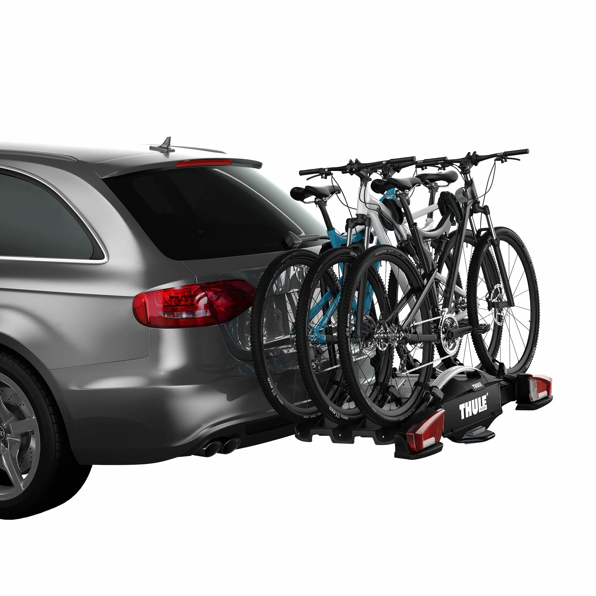 Thule Velocompact 13-pin Portabici Piattaforma Gancio Traino Czarny/aluminium, 3 rowery