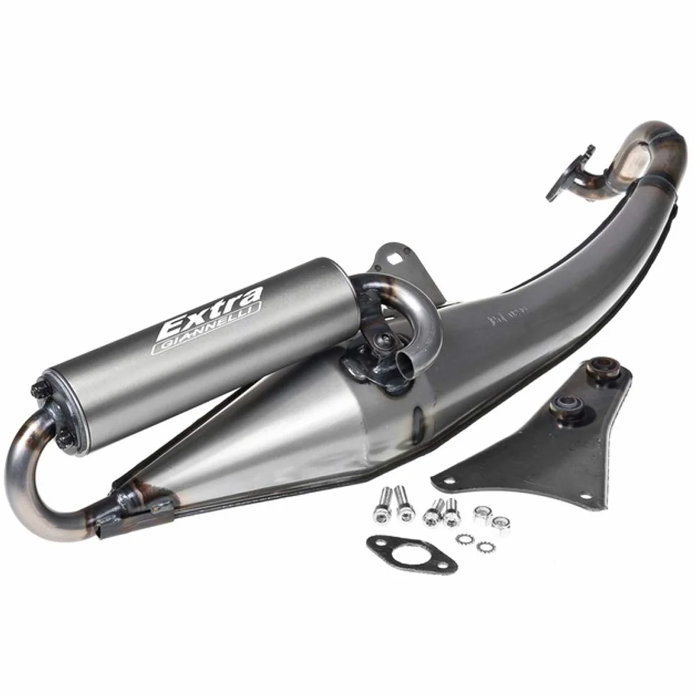 GIANNELLI MARMITTA SCOOTER EXTRA V2 APRILIA SR'94/01 RALLY 95/01 STEALTH '96/01-WWW-OVETTO- OMOLOGATA E13 0239 SIL.ALLUM.ANODIZZATO