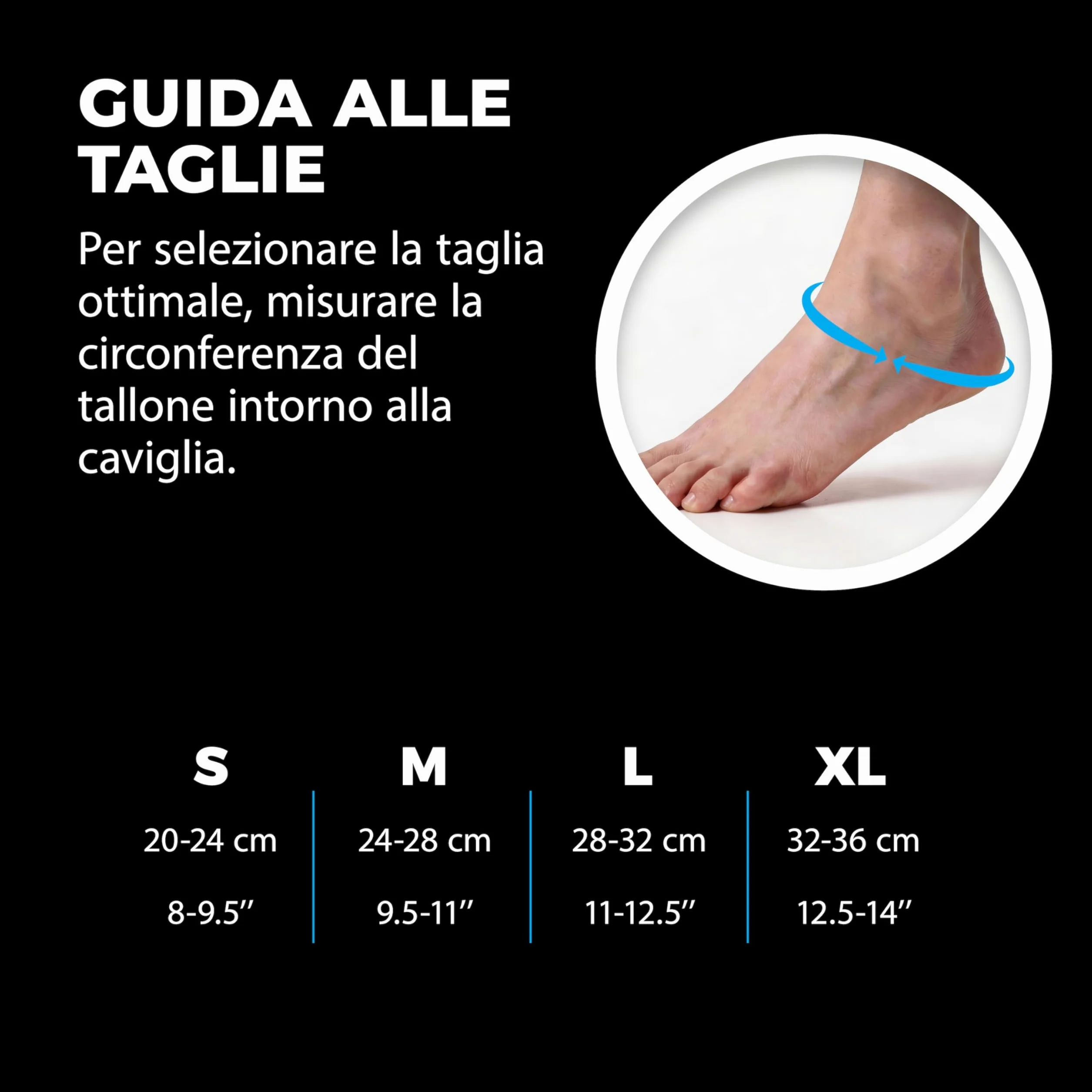 VITTO Cavigliera Ortopedica Sportiva per Legamenti, Caviglie Deboli, Tendinite, Artrite (L)