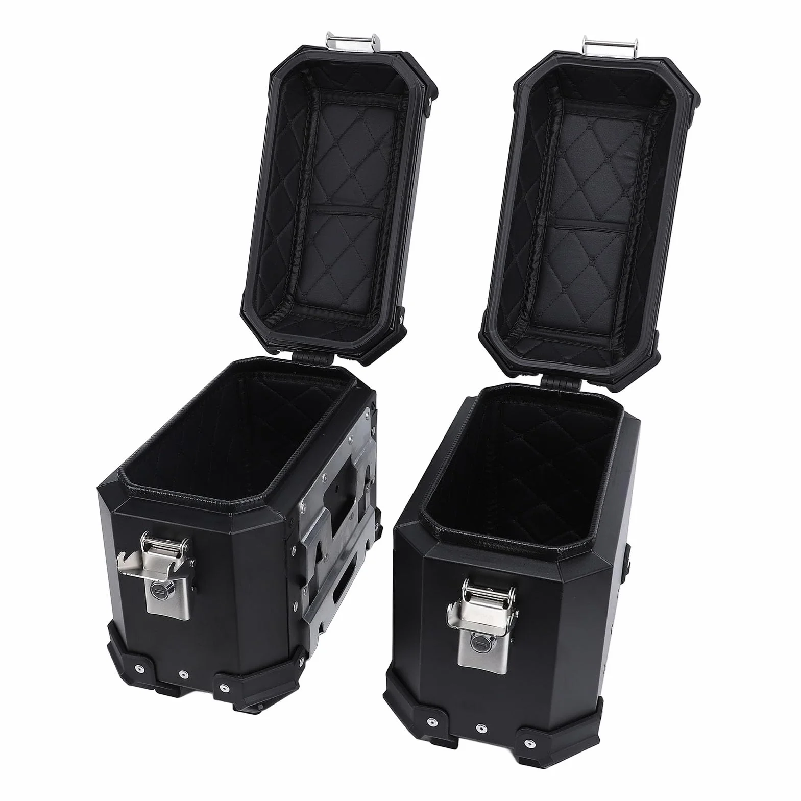 Valigia Laterale per Moto in Lega di Alluminio con Protezione Eccellente, Borsa Laterale Rigida da 18 Litri per Moto, per Sostituzione per (BLACK)