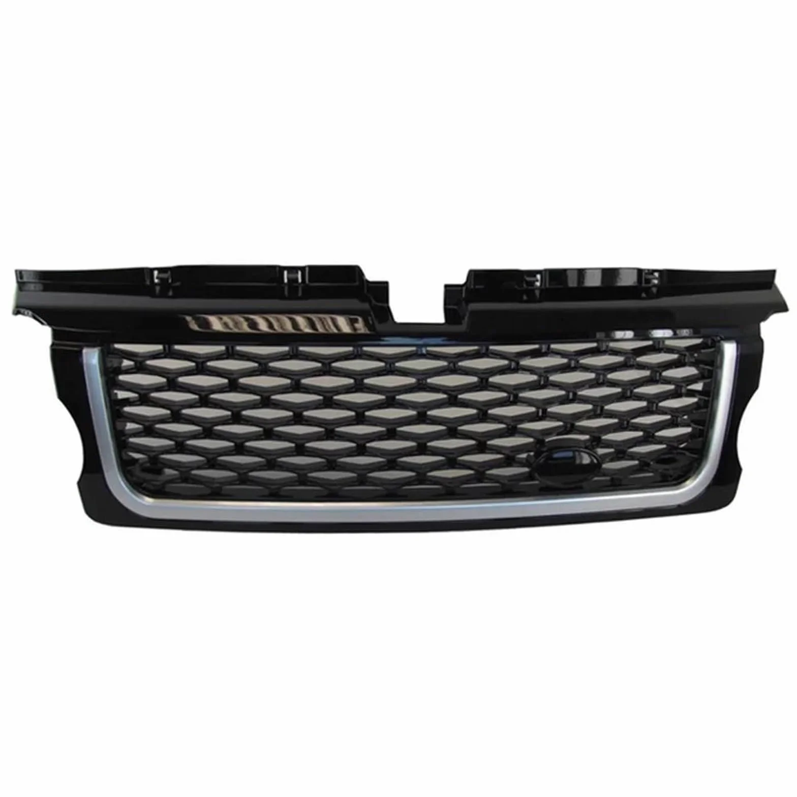 Griglia radiatore per Land per Range per Sport per Rover L320/L 320 2005-2009 Auto Paraurti Anteriore Griglia Pannello Centrale Esterno Superiore Paraurti Anteriore Griglia(Black Silver)