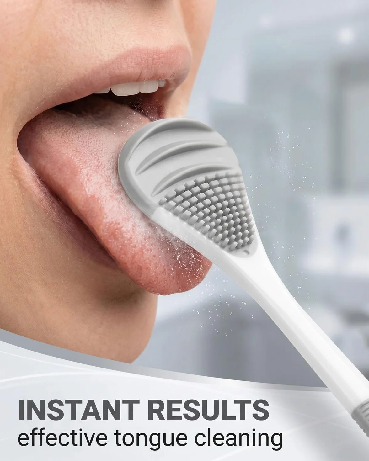 Tongue Scraper Cleaner, Nettalingua, Raschietto Lingua per Pulizia Bocca, Riduce Alito Cattivo, 2 Pezzi