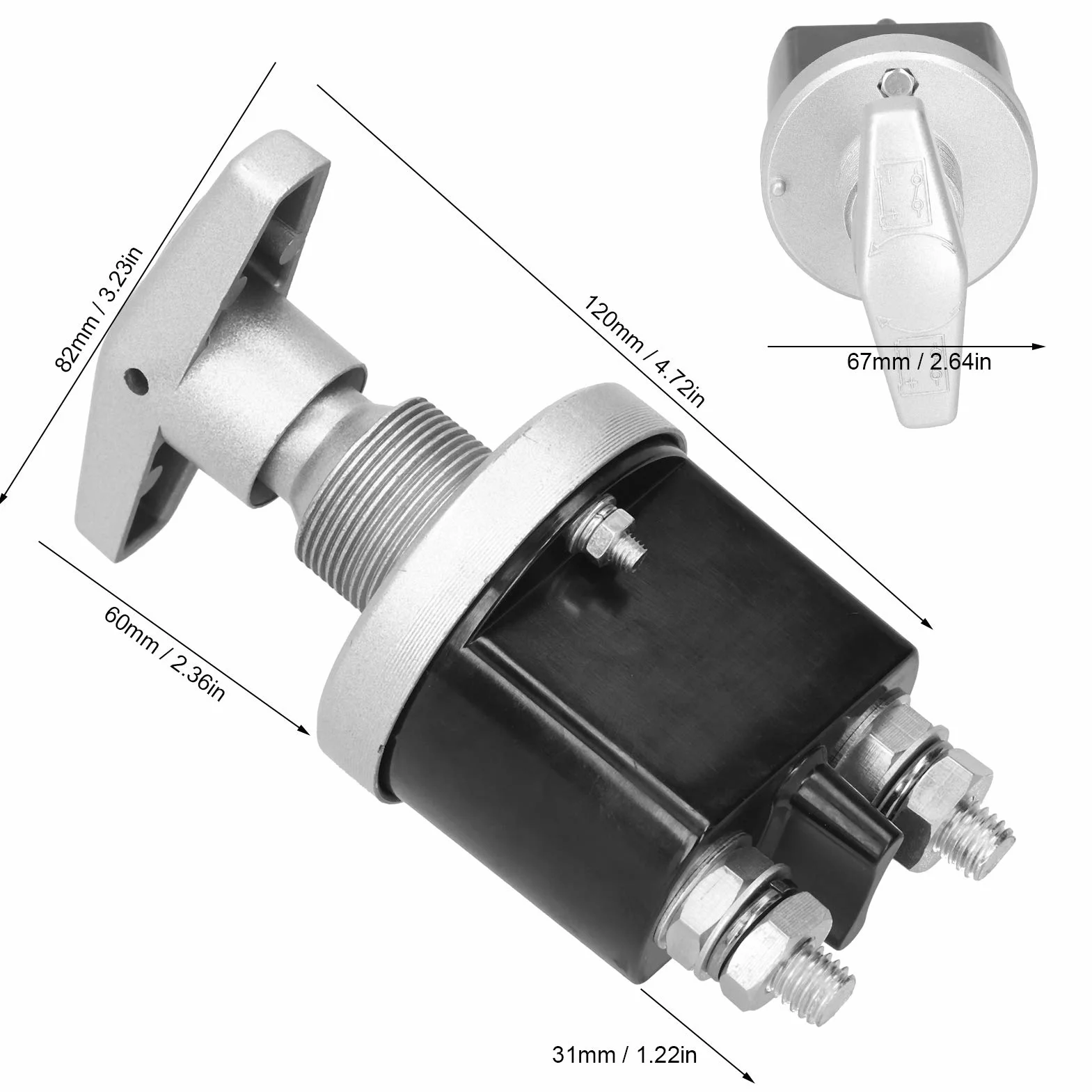 Interruttore Scollegamento Batteria Staccabatteria 1500A 48V Isolatore per Veicoli Marini Auto Moto e ATV